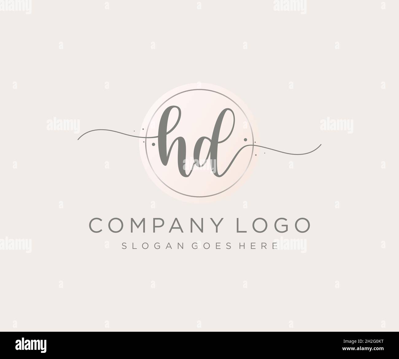 Logo HD femminile. Utilizzabile per la natura, salone, centro benessere, cosmetici e loghi di bellezza. Elemento modello di disegno con logo a vettore piatto. Illustrazione Vettoriale