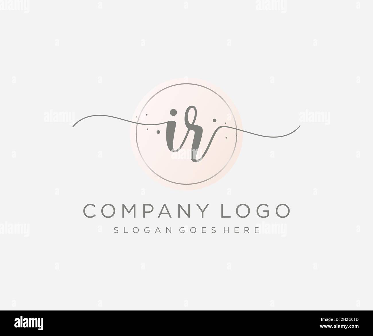 Logo IR femminile. Utilizzabile per la natura, salone, centro benessere, cosmetici e loghi di bellezza. Elemento modello di disegno con logo a vettore piatto. Illustrazione Vettoriale