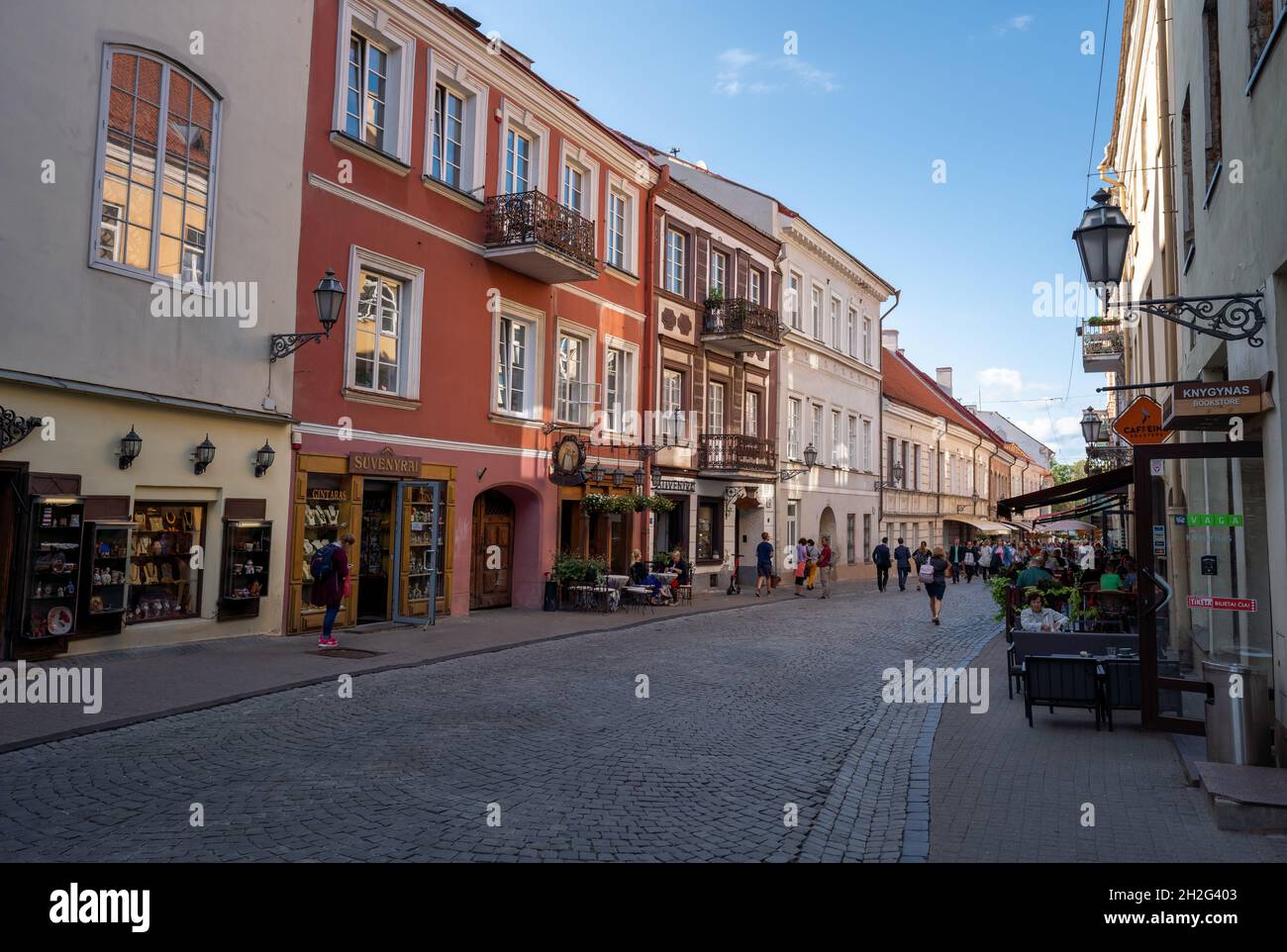 Via Pilies - Vilnius, Lituania Foto Stock