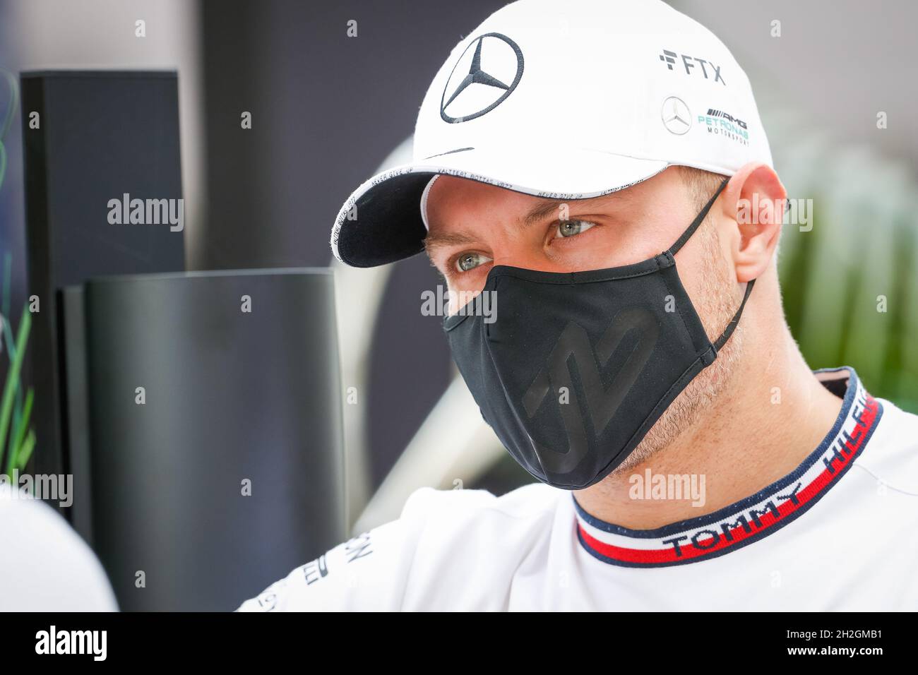 Austin, Texas, Stati Uniti d'America, 21/10/2021, BOTTAS Valtteri (fin), Mercedes AMG F1 GP W12 e Performance, ritratto durante il Gran Premio di Formula 1 Aramco Stati Uniti 2021, 17° round del Campionato del mondo di Formula uno FIA 2021 dal 21 al 24 ottobre 2021 sul circuito delle Americhe, A Austin, Texas, Stati Uniti d'America - Foto: Antonin Vincent/DPPI/LiveMedia Foto Stock