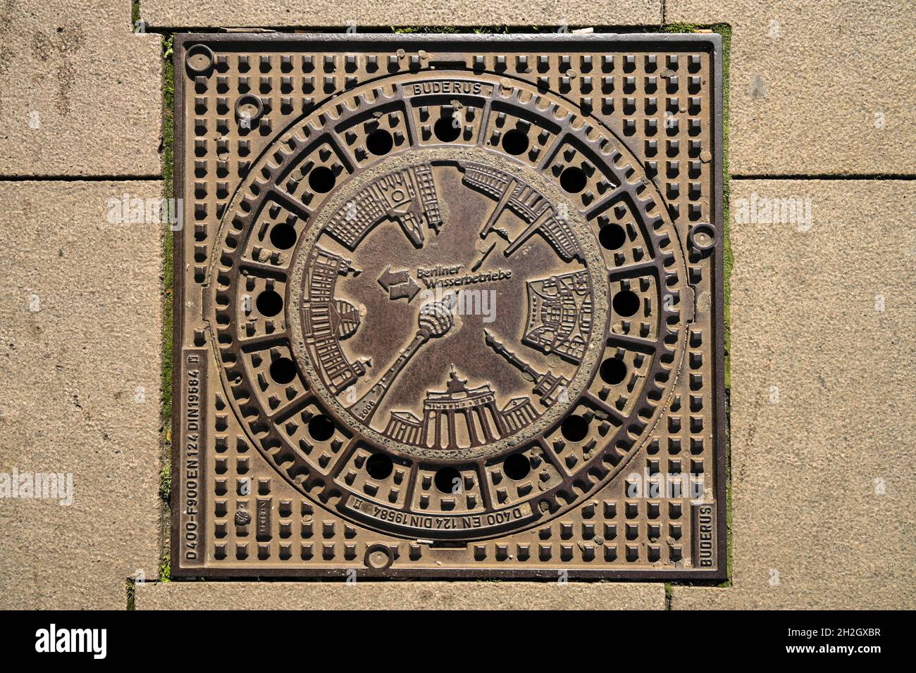 Gullibeckel Berliner Wasserbetriebe, Mitte, Berlino, Germania Foto Stock