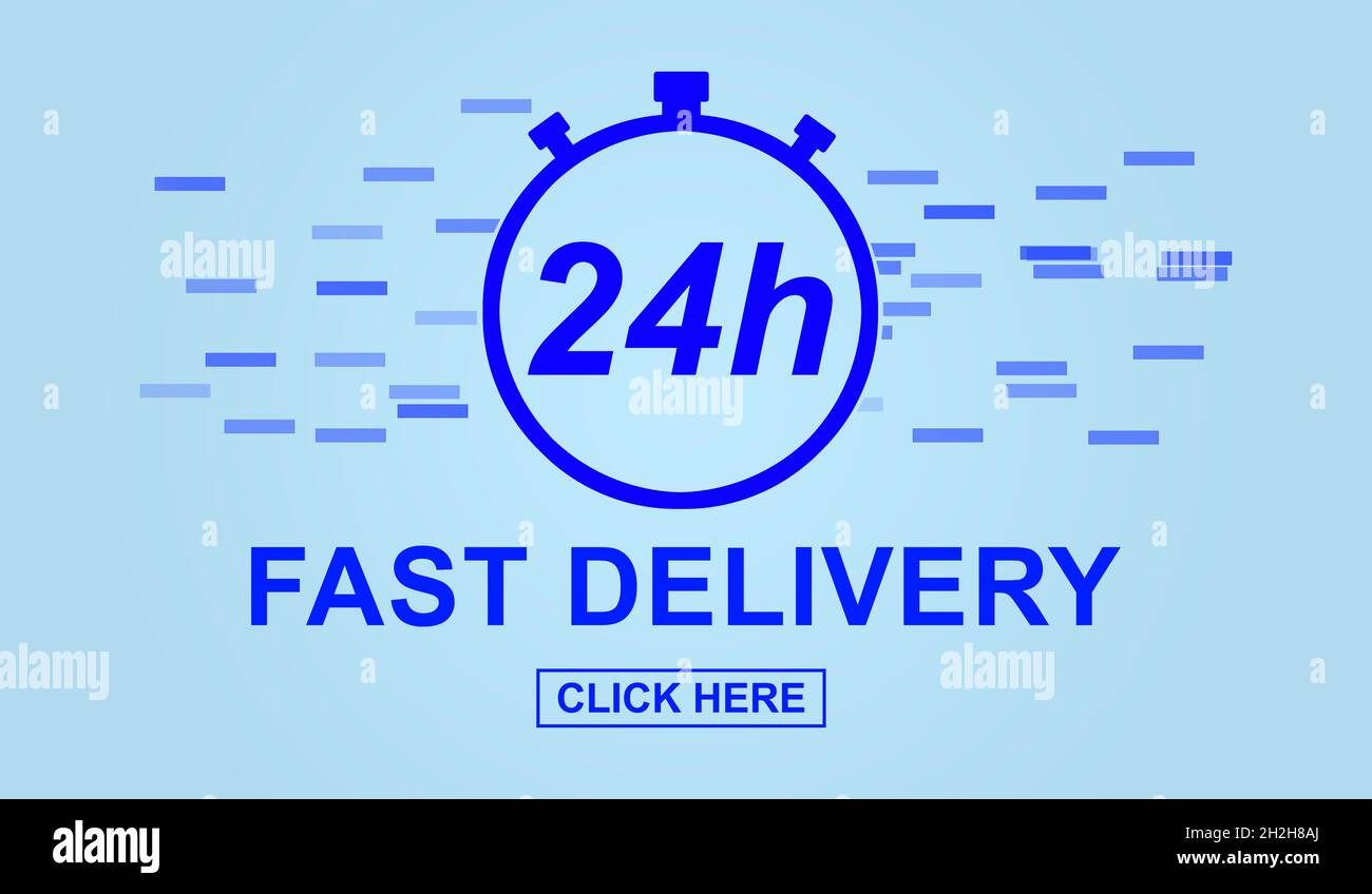 Illustrazione di un concetto di consegna rapida Foto Stock
