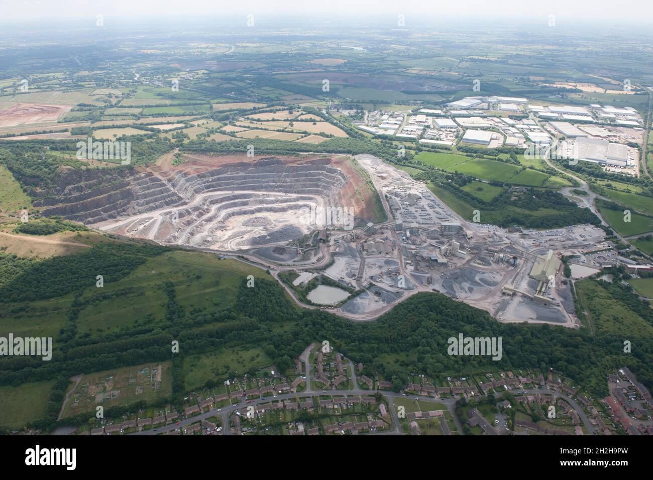 Bardon Hill Quarry, Leicestershire, 2015. Foto Stock