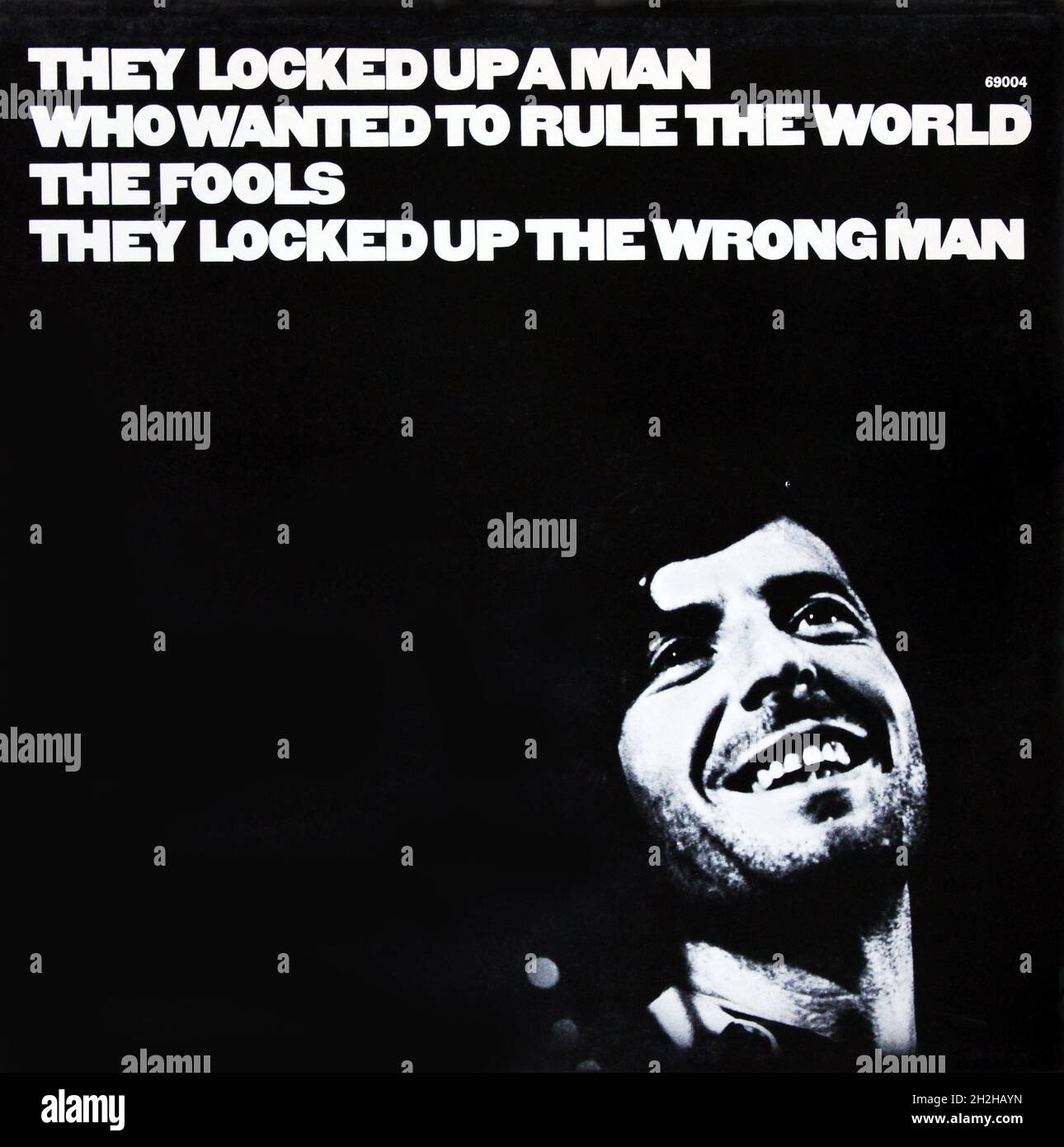 Leonard Cohen: 1971. LP back cover: Canzoni d'amore e d'odio Foto Stock