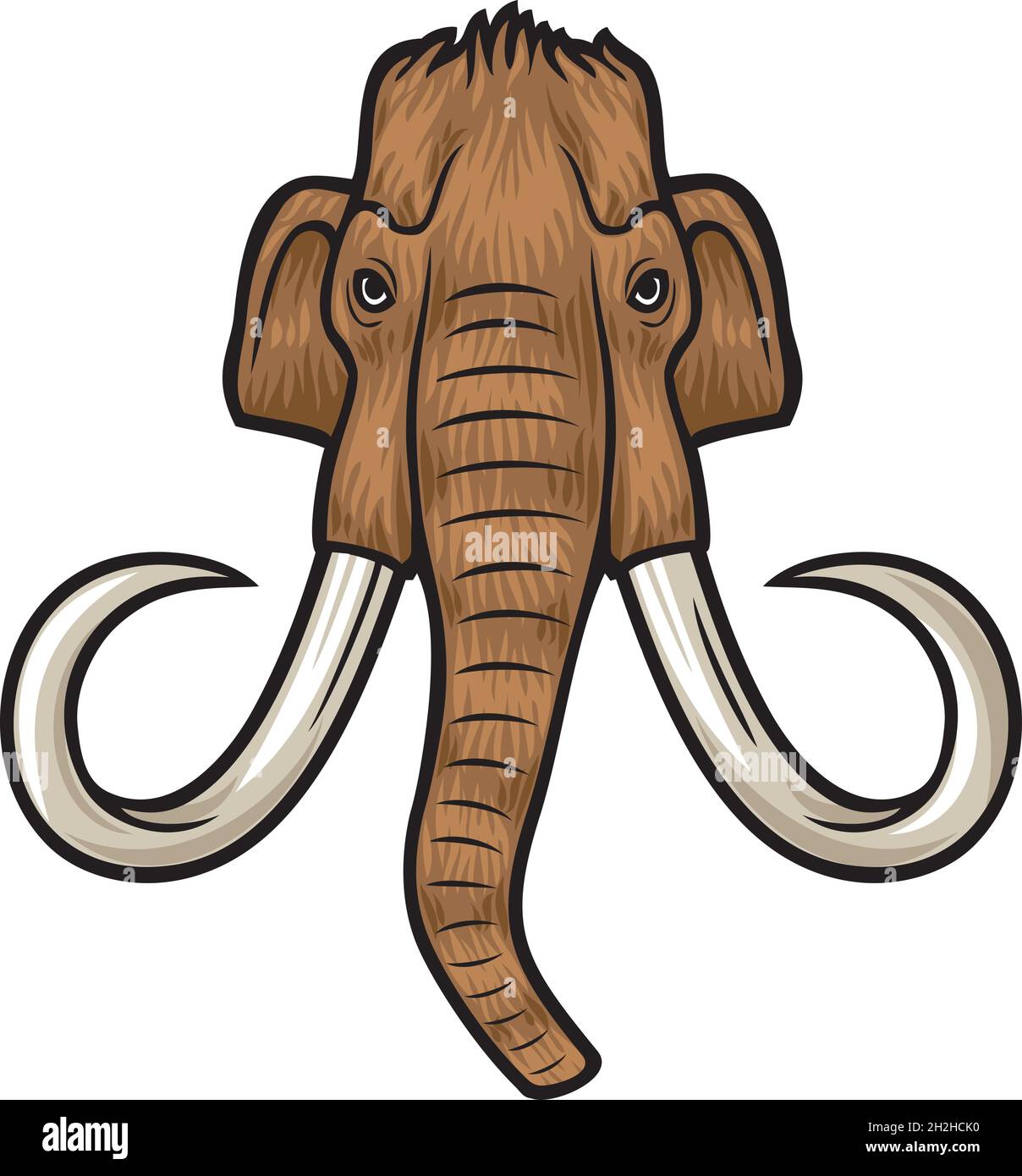 Illustrazione vettoriale della testa di Mammoth Illustrazione Vettoriale