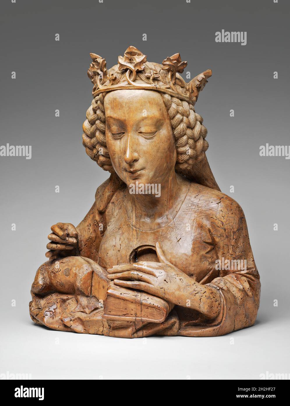 Busto reliquiario di Santa Margherita di Antiochia, 1465/70. Foto Stock