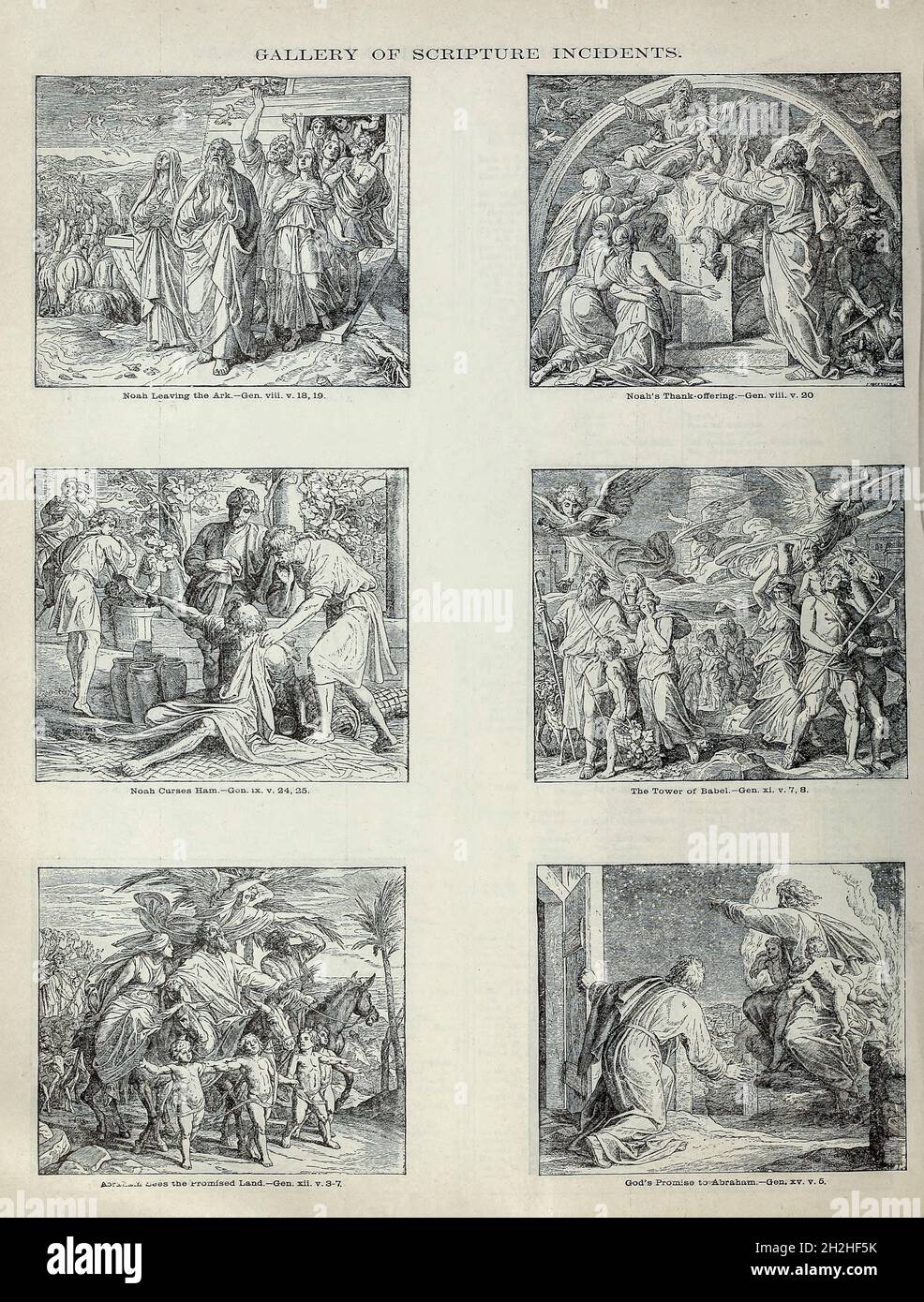 Dalla Bibbia della famiglia Doré contenente il Vecchio e il nuovo Testamento, l'Apocrifa abbellita con belle incisioni a pagina intera, illustrazioni e la Galleria della Bibbia di Dore. Pubblicato a Philadelphia da William T. Amies nel 1883 Foto Stock