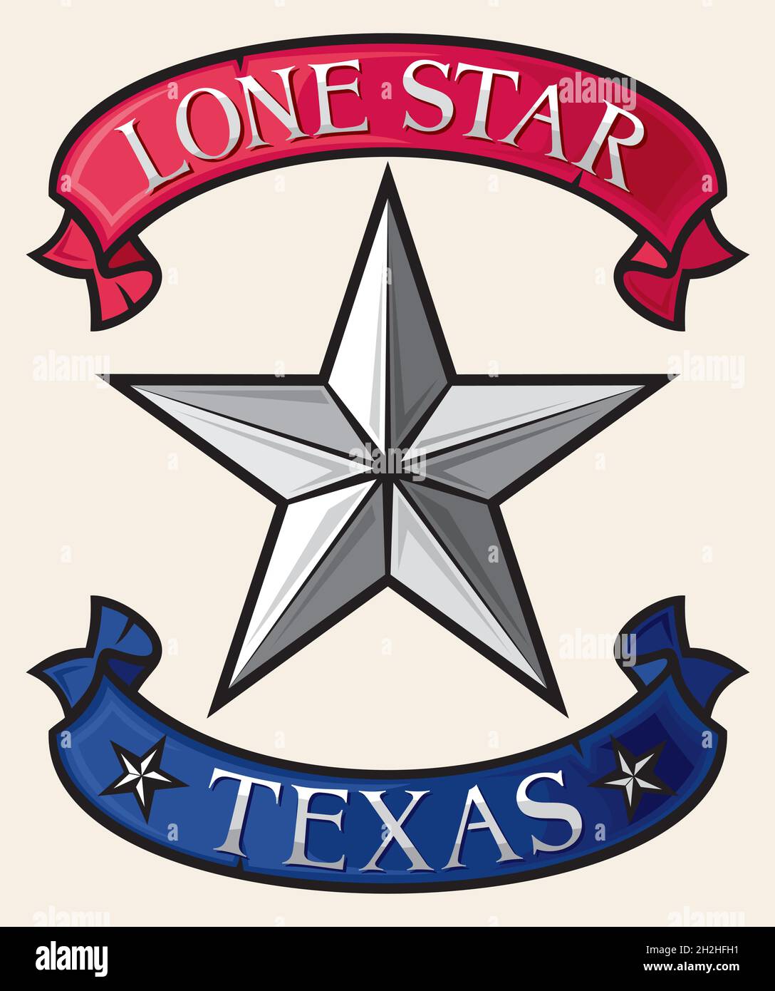 Texas Lone Star - Illustrazione del vettore di simbolo Illustrazione Vettoriale