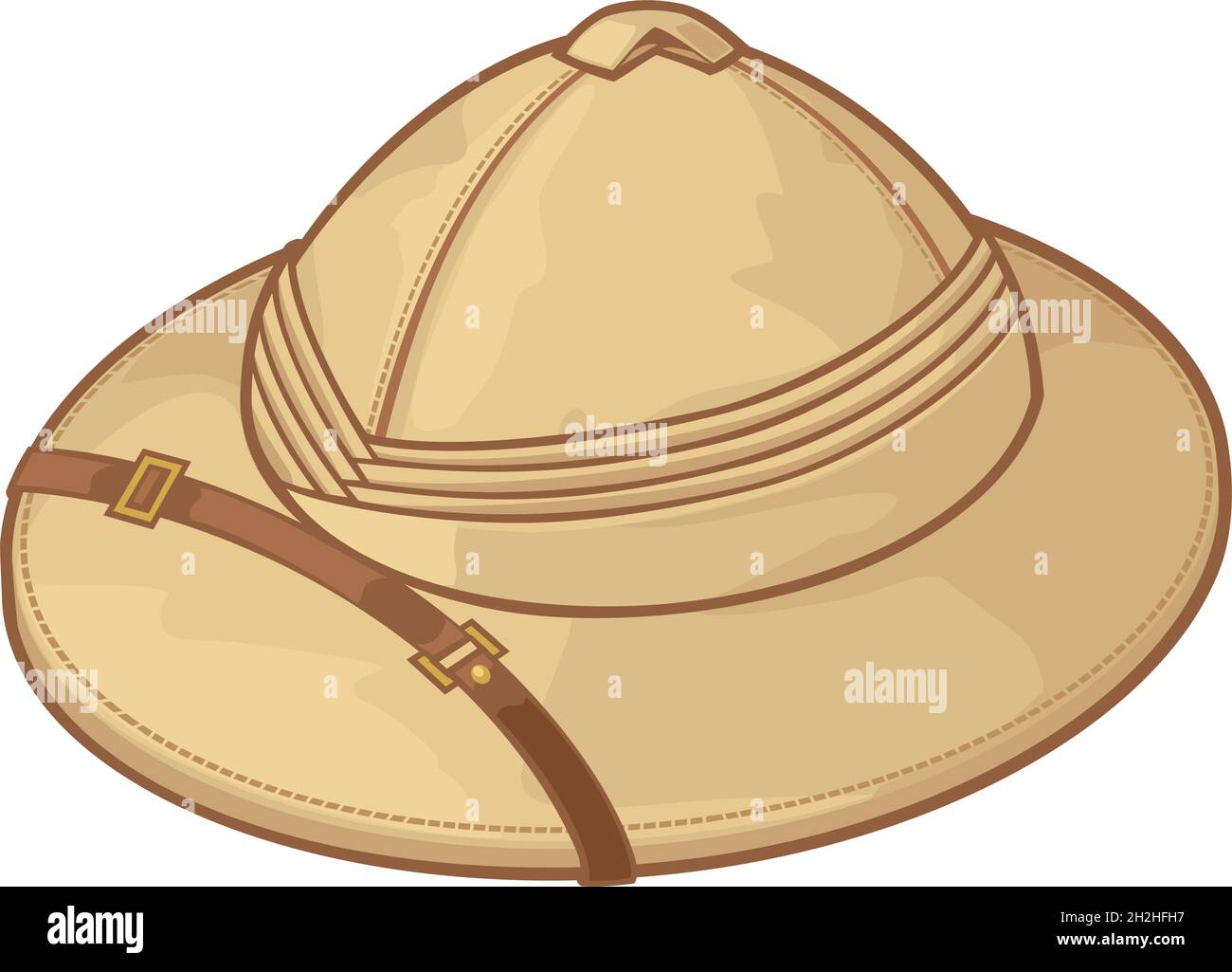 Illustrazione vettoriale del cappello Safari Illustrazione Vettoriale