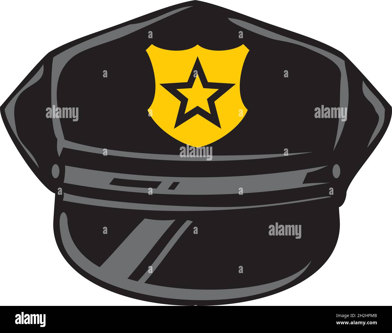 Illustrazione vettore cappello polizia Illustrazione Vettoriale