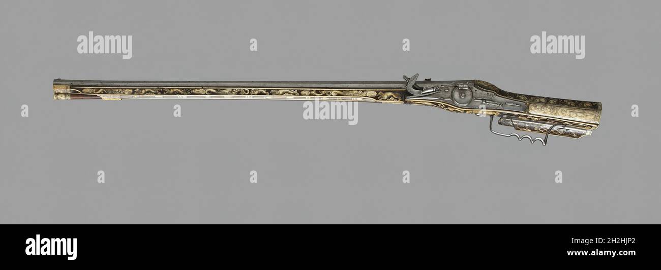 Wheellock Rifle di Arciduca Carlo di Stiria, Graz, 1571. Foto Stock