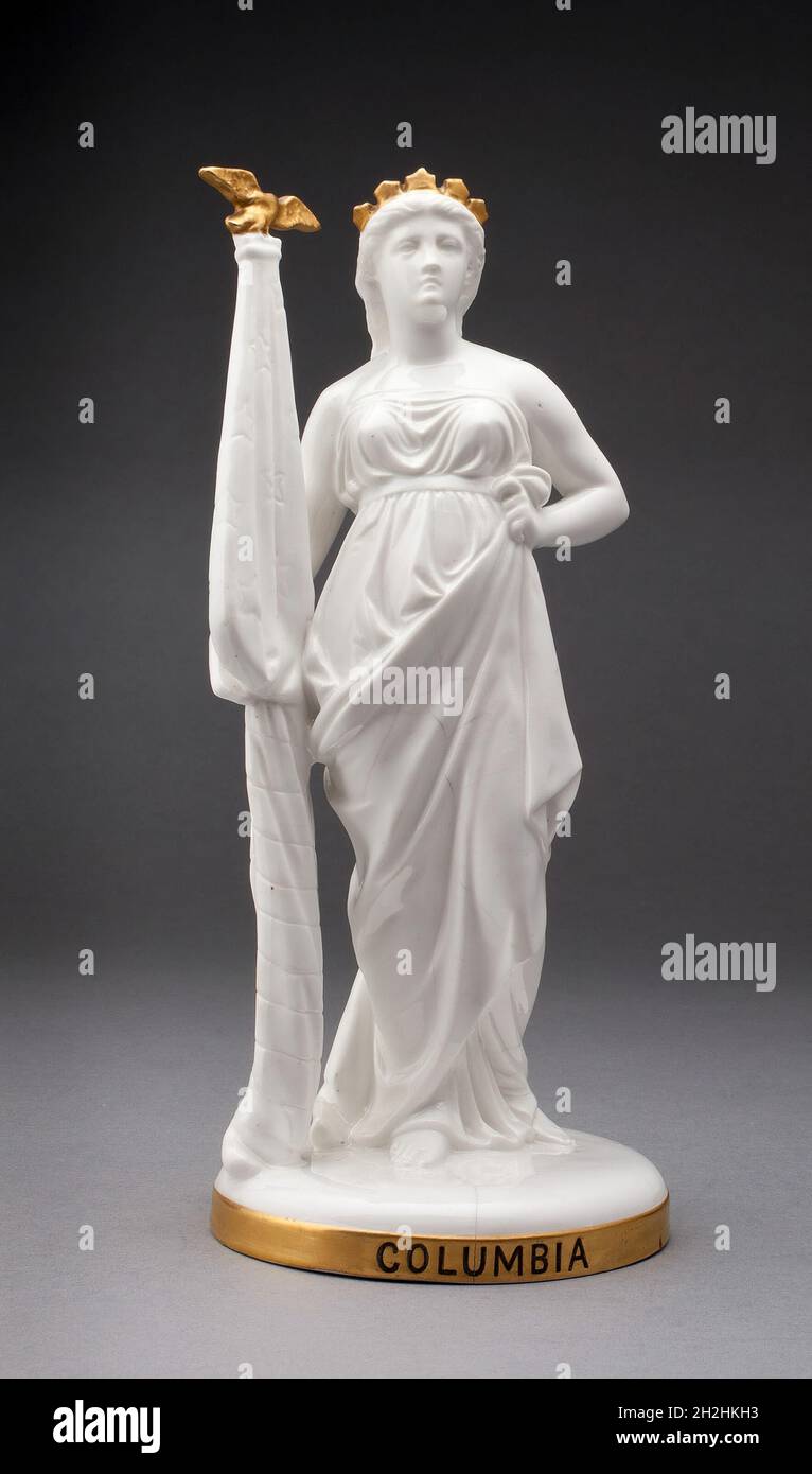 Figura allegorica di Columbia, Stoke on Trent, c. 1800. Foto Stock