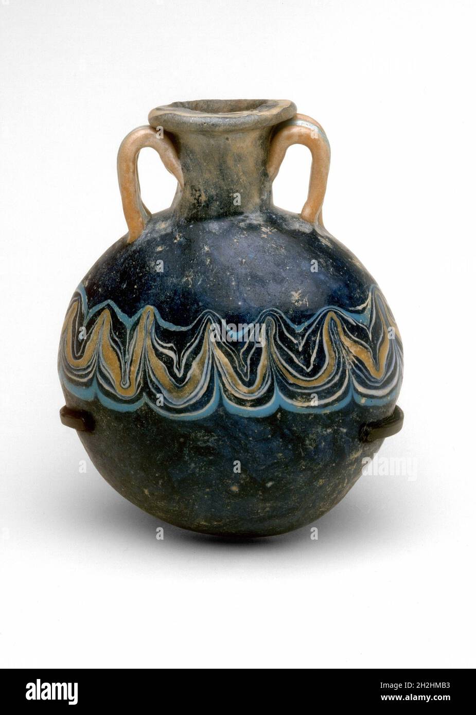 Bottiglia, Egitto, nuovo Regno, Dinastia tardiva 18 o 19, (circa 1505-1202 a.C.). Foto Stock