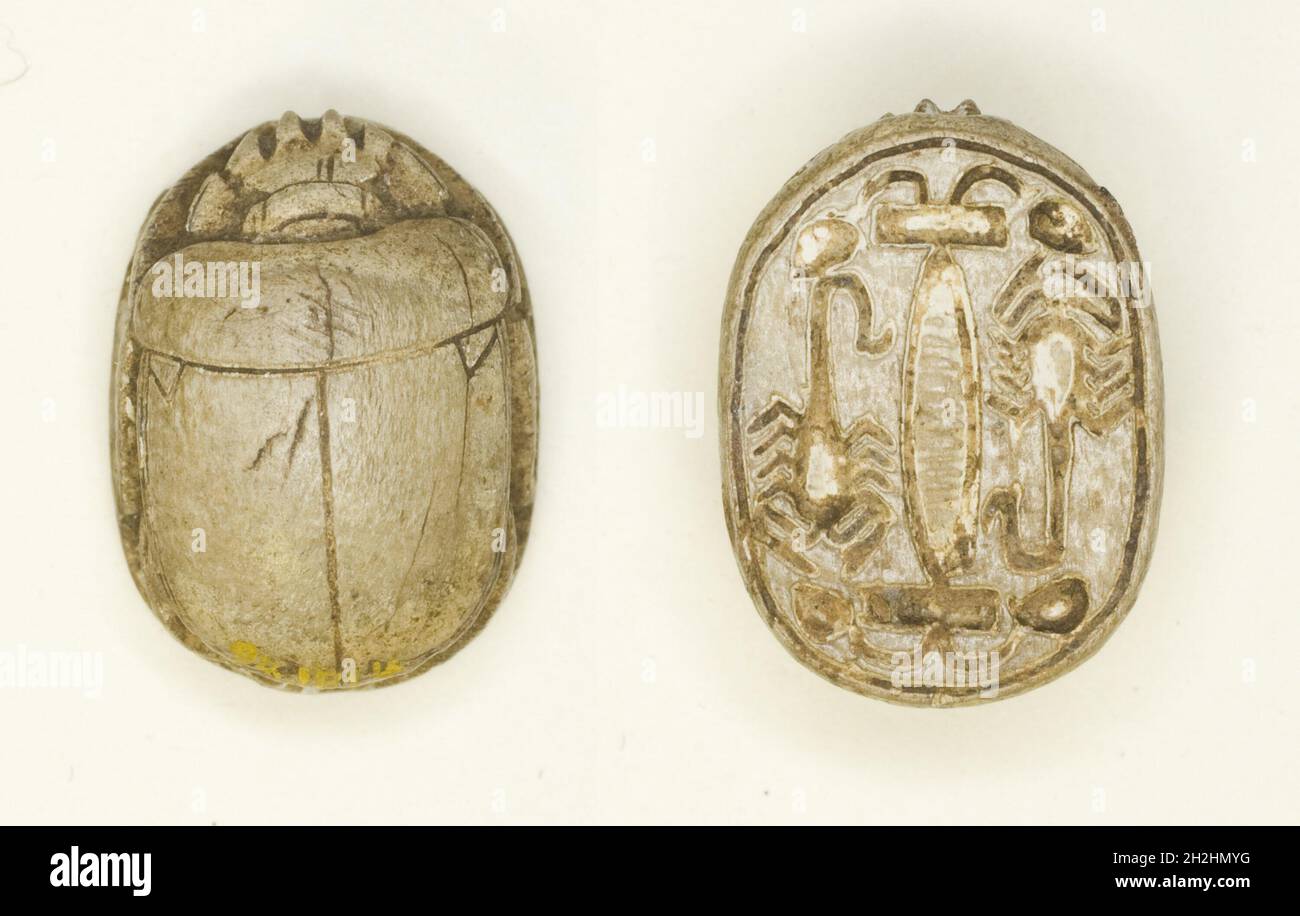 Scarab: Motivi Scorpion, Egitto, nuovo Regno, dinastie 18-19 (circa 1550-1186 a.C.). Foto Stock