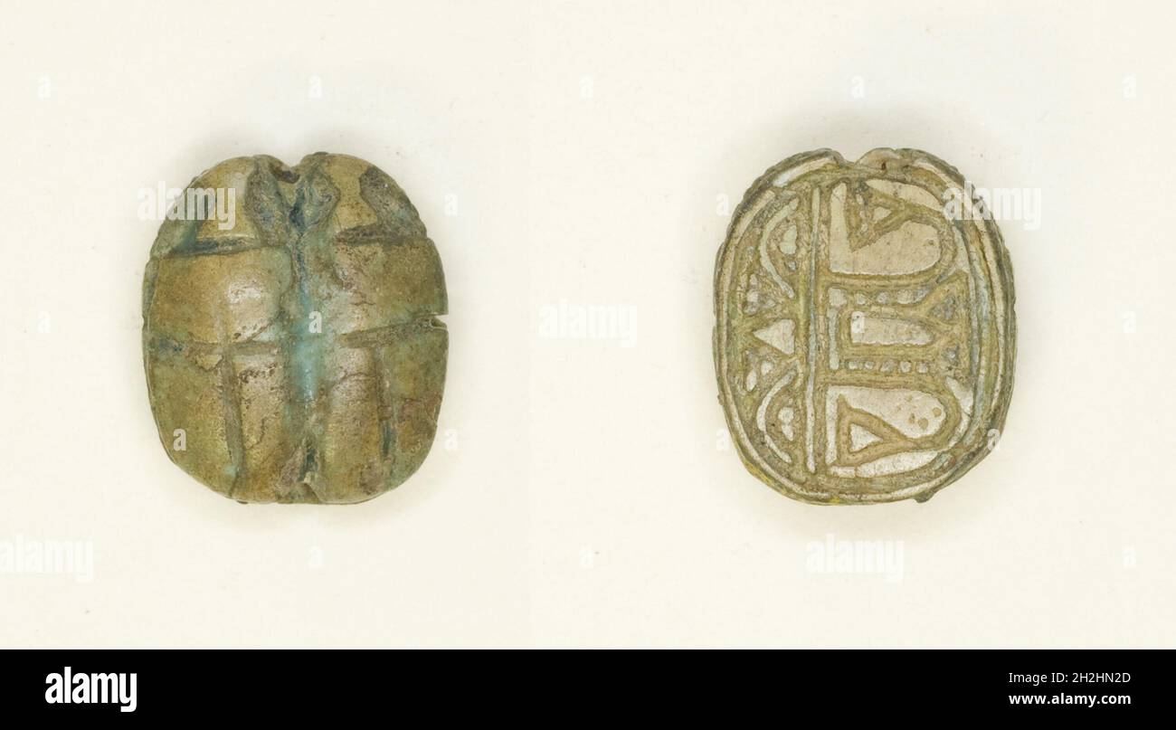 Scaraboid: Due scarabei fianco a fianco, Egitto, nuovo Regno, Dinastie 18-20 (circa 1550-1069 a.C.). Foto Stock