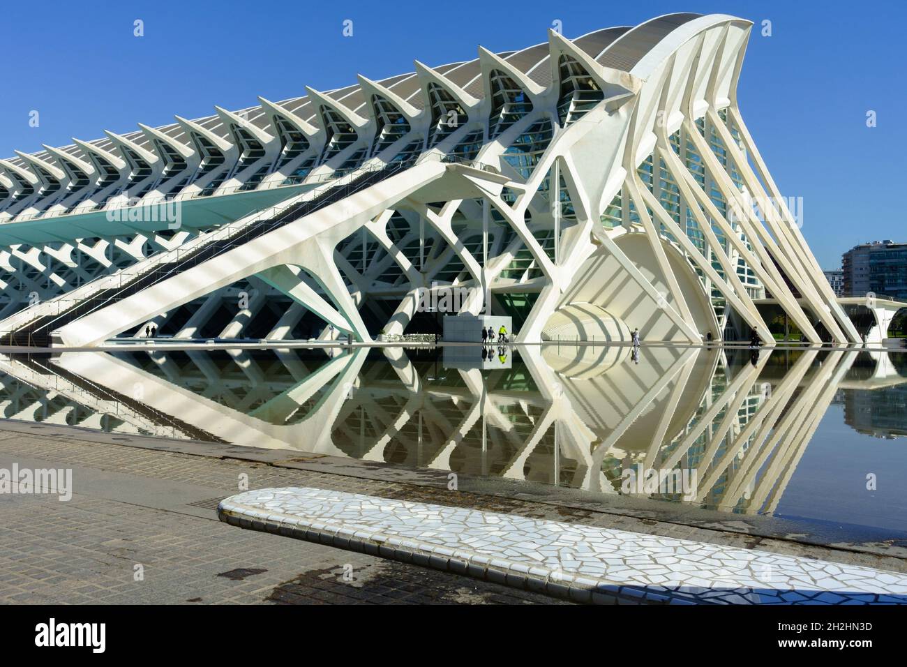 Valencia Spagna Europa Valencia Città delle Arti e delle Scienze architettura moderna di Calatrava Foto Stock