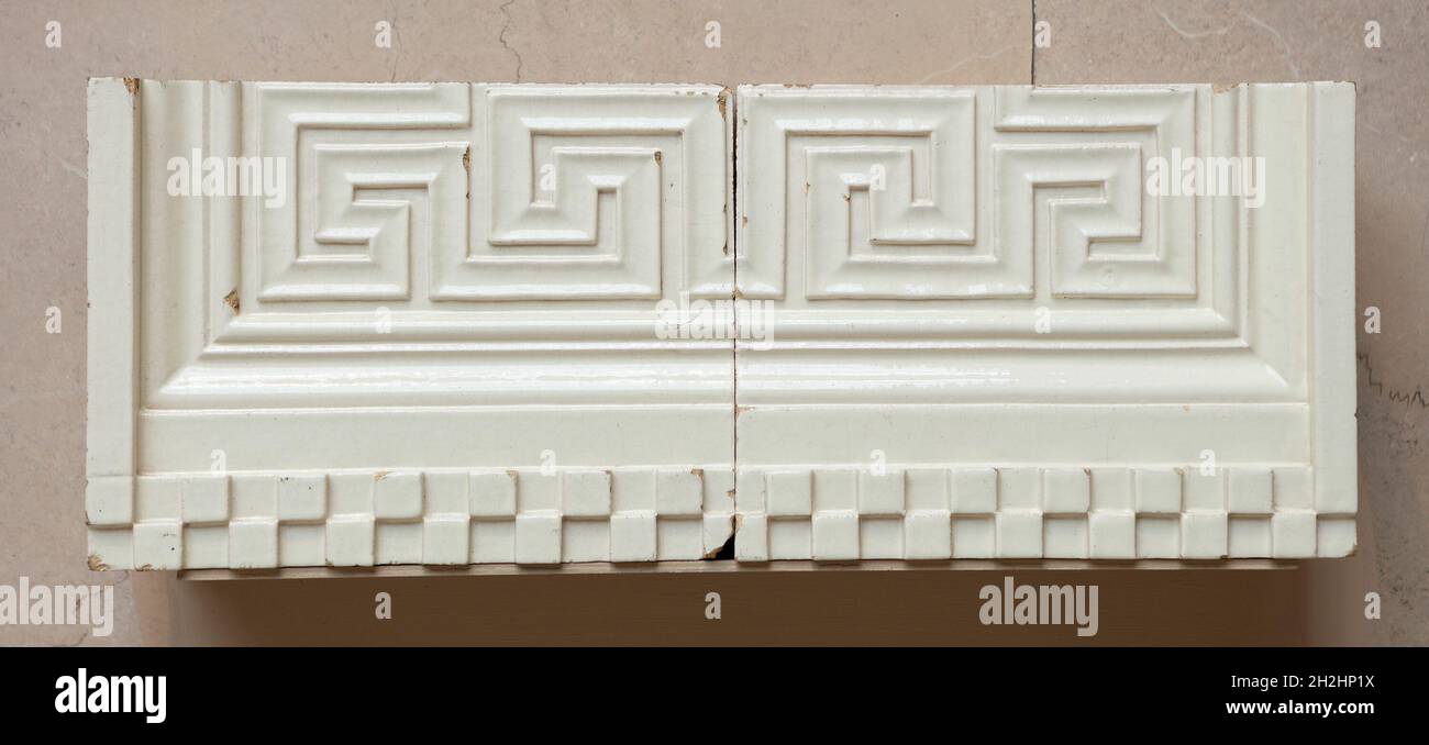 Edificio della Borsa ferroviaria: Blocchi con ripetizione Meander Pattern, 1903/04 (restaurato nel 1982). Foto Stock