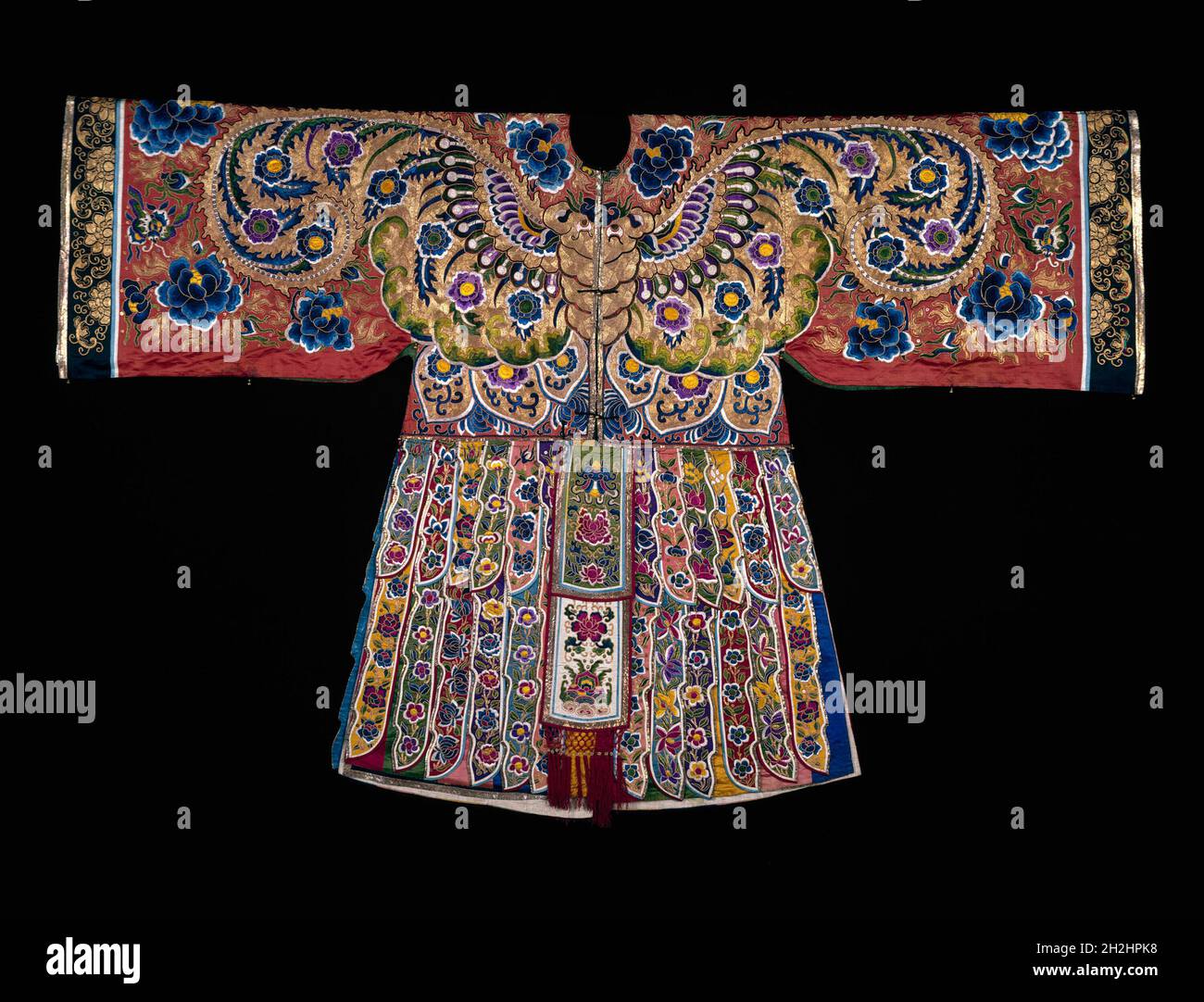 Costume del Teatro dell'uomo (reversibile), Cina, dinastia Qing (1644-1911), 1850/1900. Foto Stock