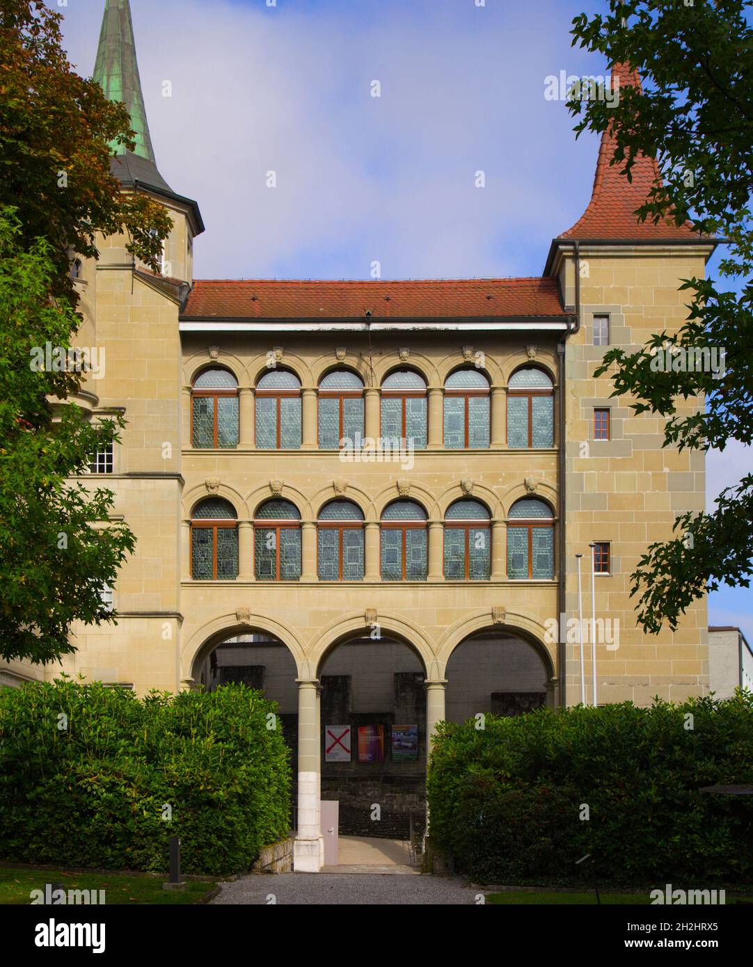 Svizzera, Friburgo, Museo d'Arte e Storia, esterno, Foto Stock