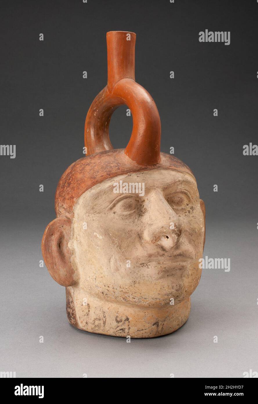 Ritratto vaso di una figura, 100 a.C./d.C. 500. Foto Stock