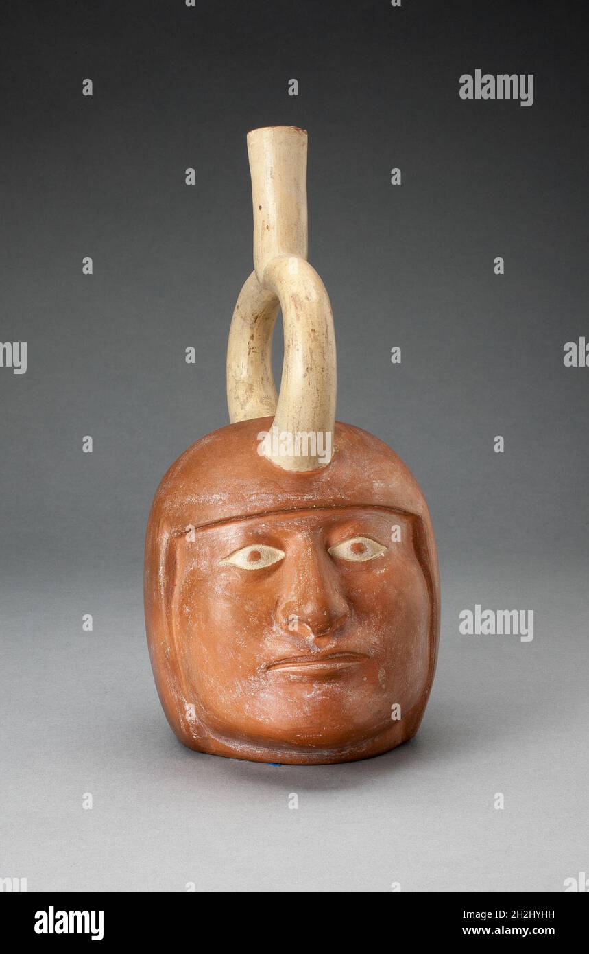 Ritratto vaso di un Ruler, 100 a.C./d.C. 500. Foto Stock