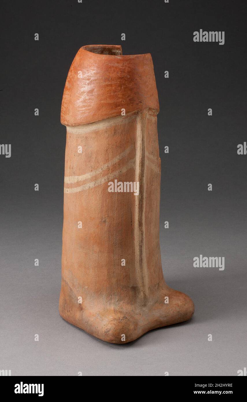 Vaso in forma di fallo, 100 a.C./d.C. 500. Foto Stock