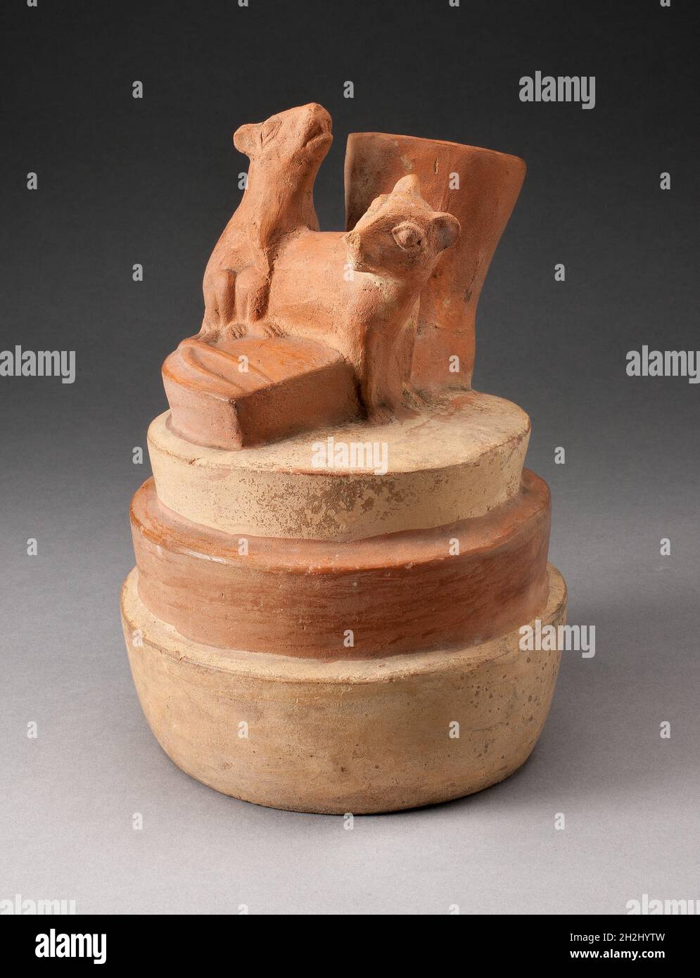 Vaso raffigurante ratti di accoppiamento, 100 a.C./d.C. 500. Foto Stock