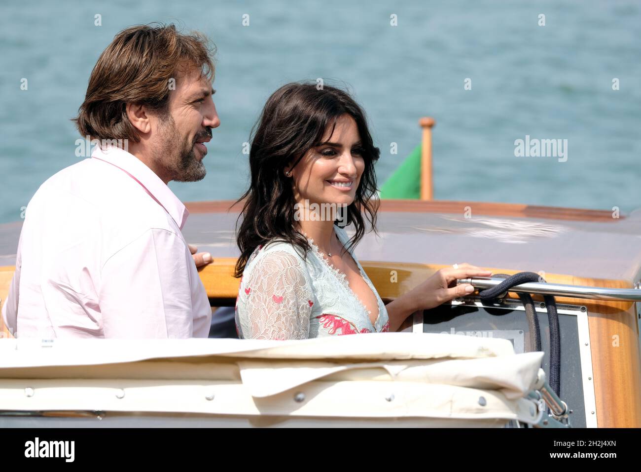 L'attrice Penelope Cruz e l'attore Javier Bardem arrivano al 75° Festival Internazionale del Cinema di Venezia, 06 settembre 2017. (MVS) Foto Stock