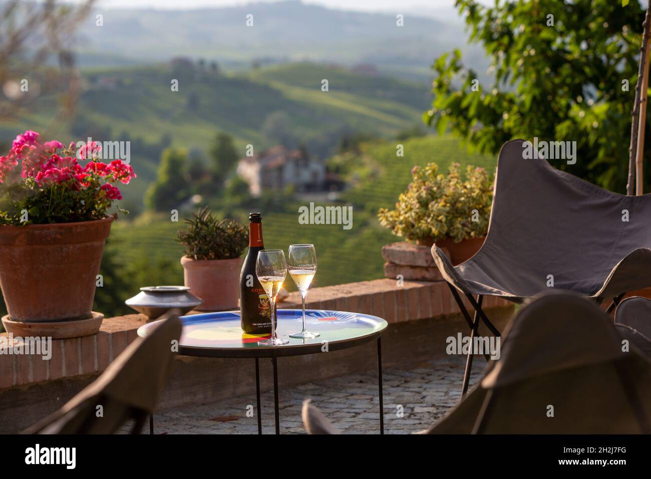 Un posto nelle Langhe Foto Stock
