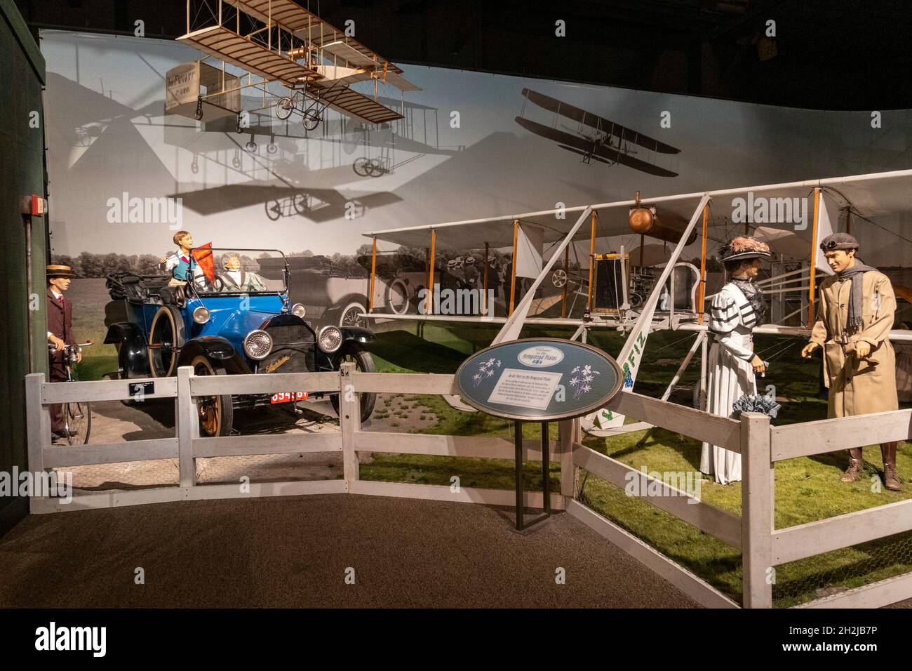 Il Cradle of Aviation Museum commemora la storia di Long Island dei risultati dei voli, New York, USA 2021 Foto Stock