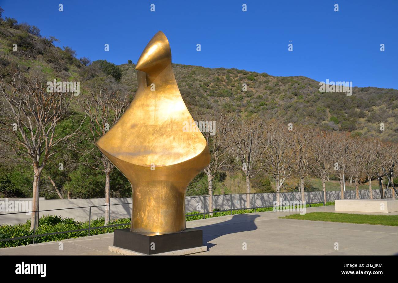 L'incredibile Getty Center nelle montagne di Santa Monica si affaccia su Los Angeles, Brentwood, California Foto Stock