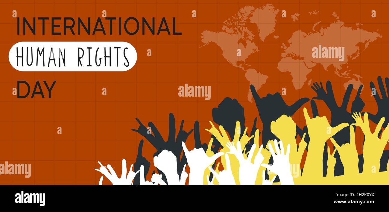 Beffa la giornata internazionale dei diritti umani Foto Stock