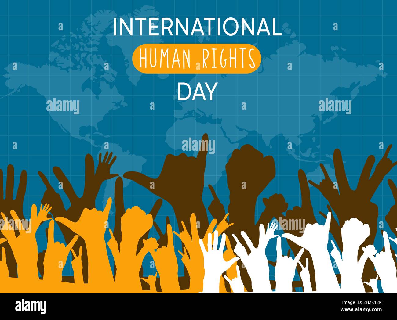 Beffa la giornata internazionale dei diritti umani Foto Stock