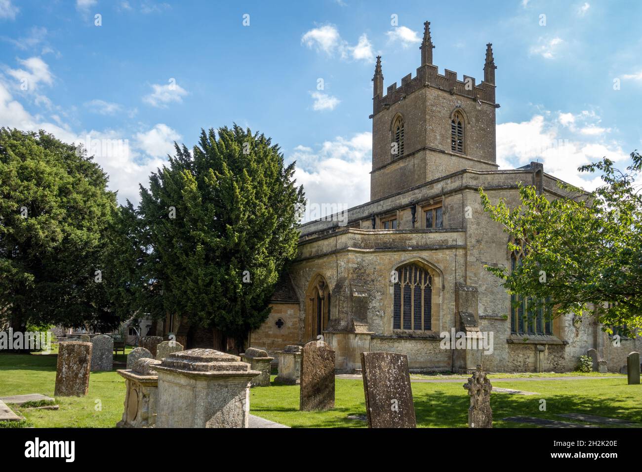 St Edwards chiesa parrocchiale, Stow on the Wold town, Gloucestershire, Cotswolds, Inghilterra Foto Stock