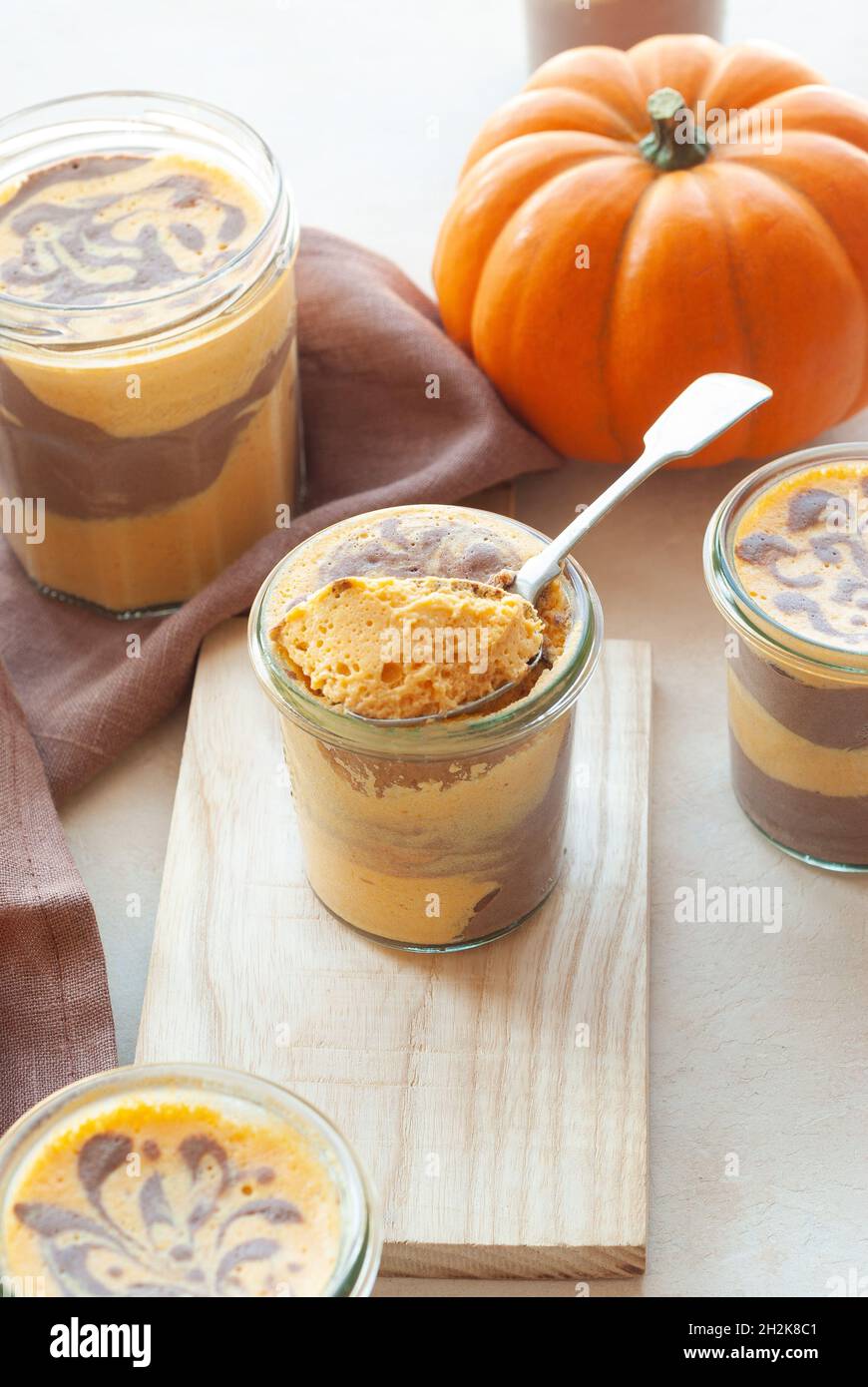 Budino di zucca Foto Stock