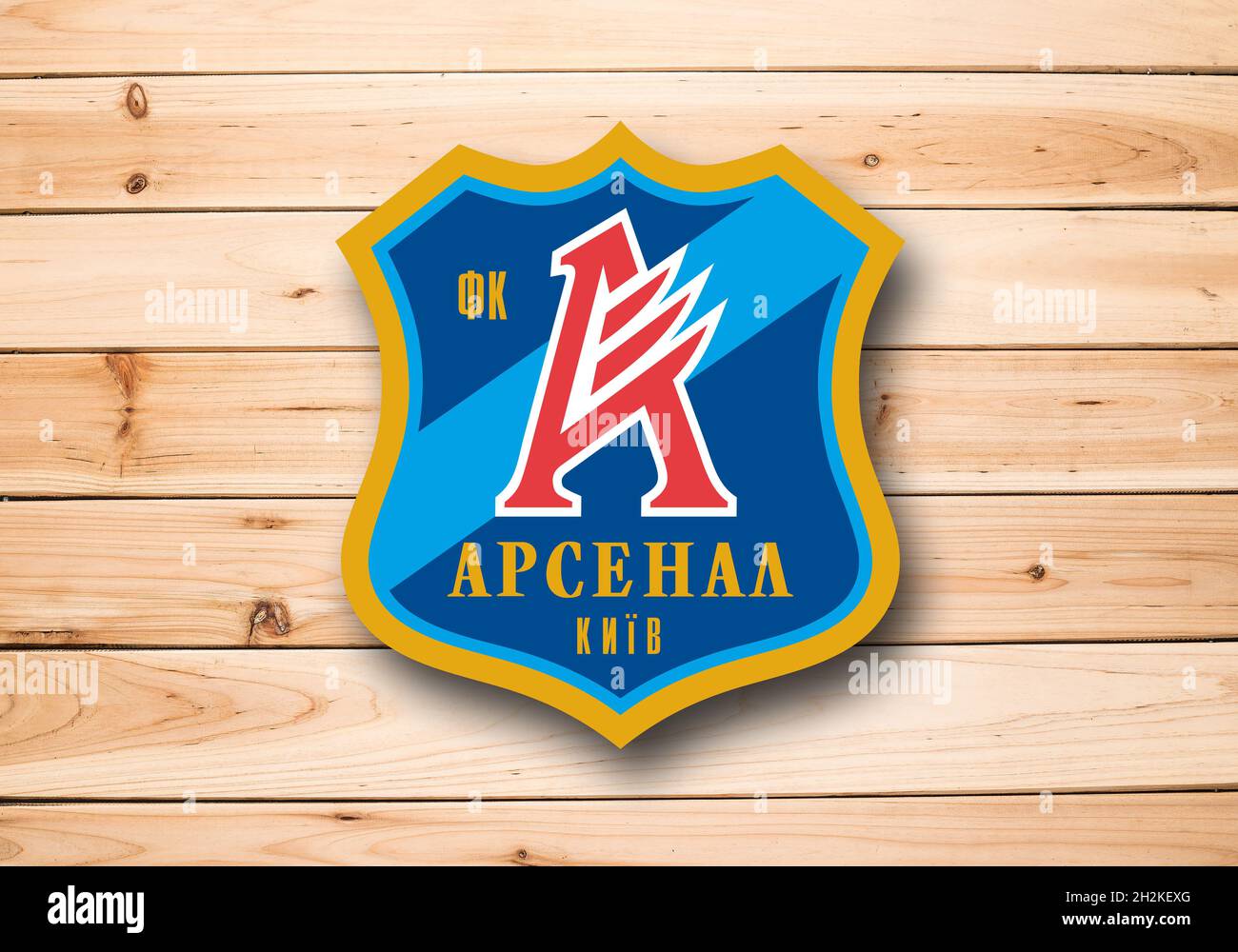 Stemma FC Arsenal Kyiv, club calcistico ucraino Foto Stock