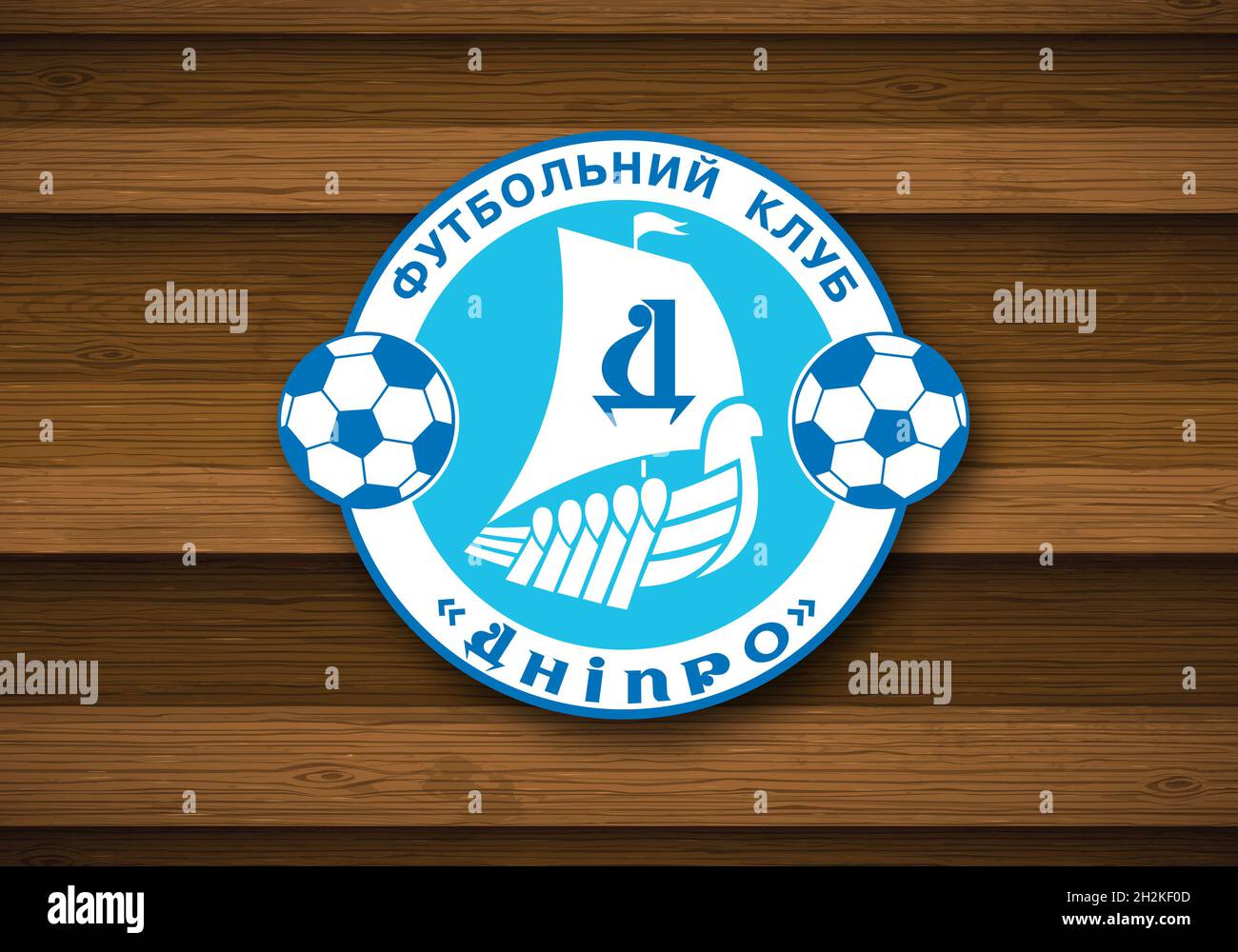 Stemma FC Dnipro, Dnipro, club calcistico ucraino Foto Stock