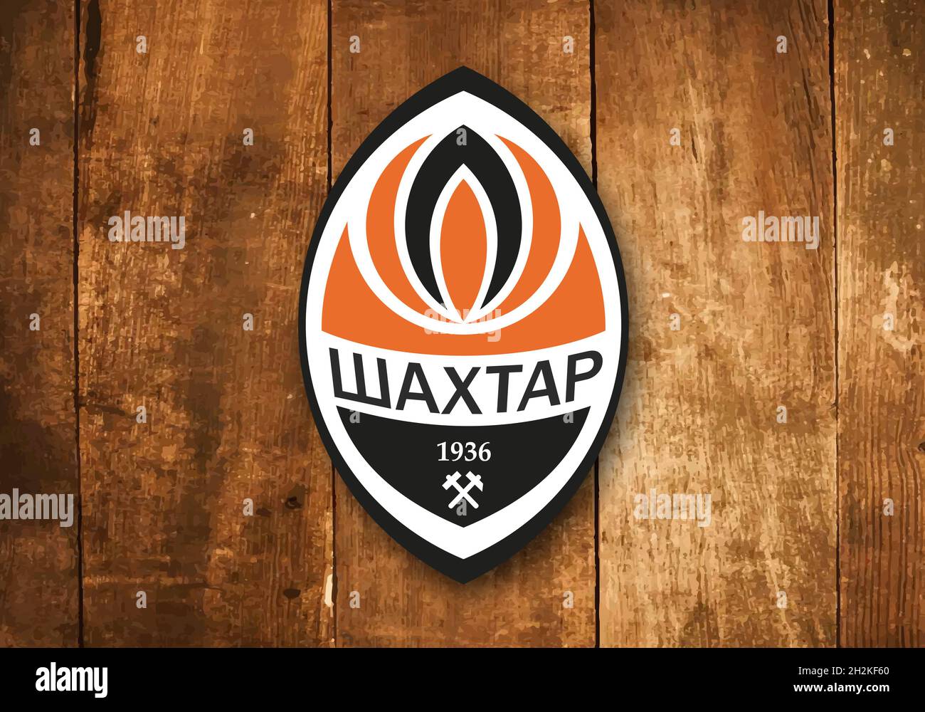 Stemma FC Shakhtar Donetsk , club calcistico ucraino Foto Stock
