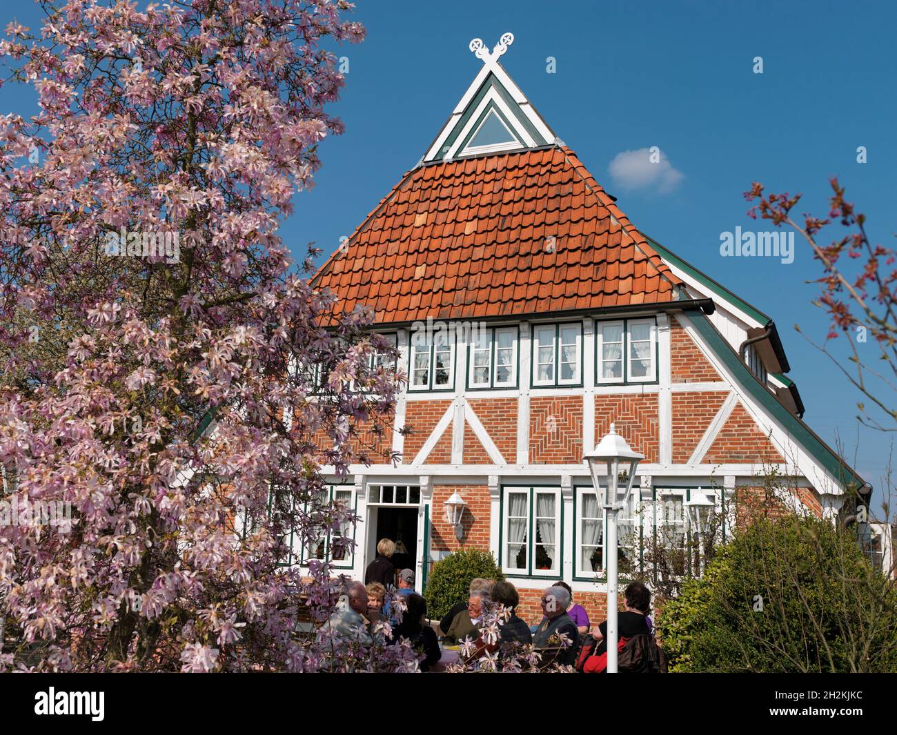 Ausflugslokal im Alten Terra, Landkreis Stade, Niedersachsen, Deutschland Foto Stock