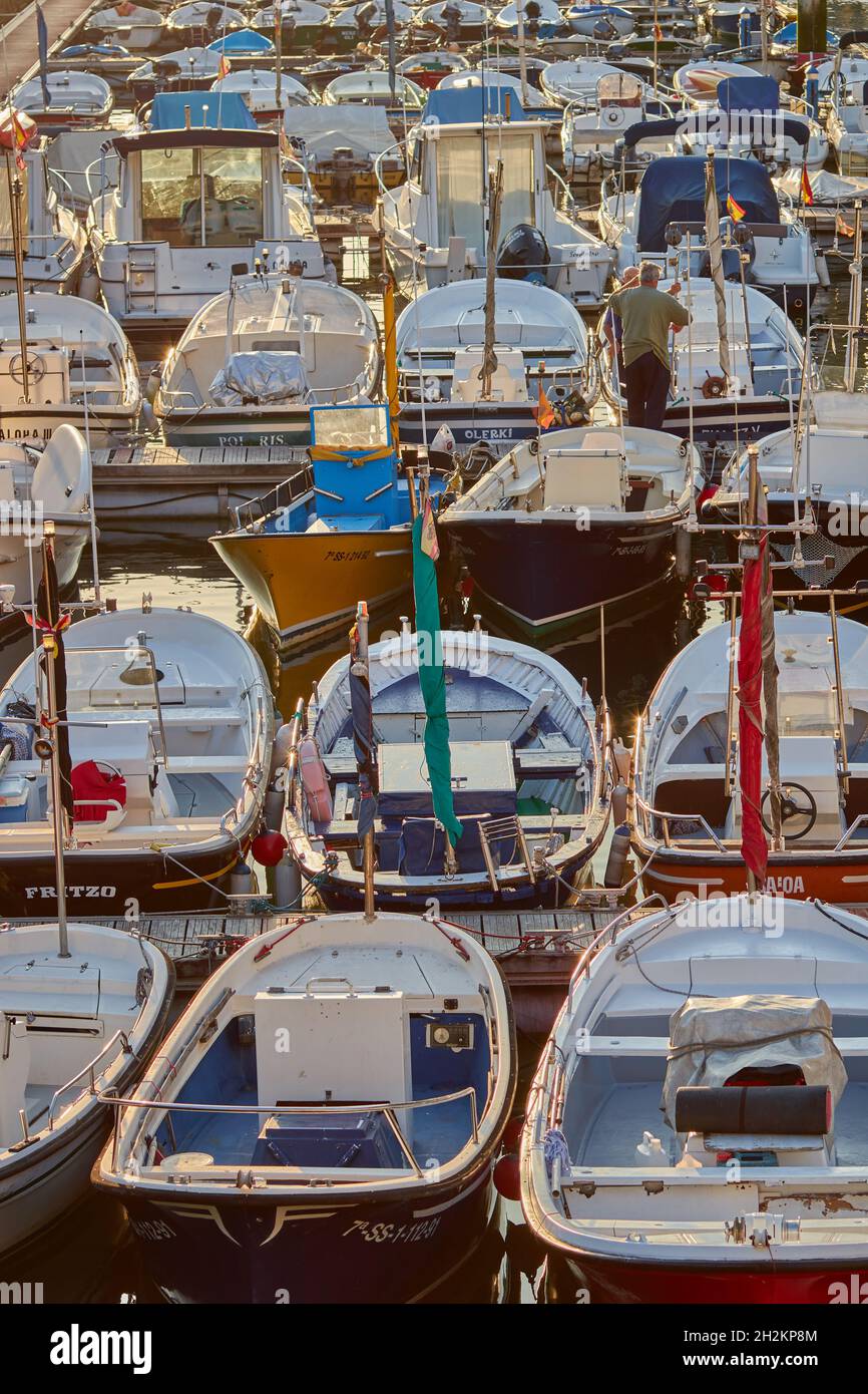 Porto turistico di San Sebastian (Euskadi, Spagna). Foto Stock