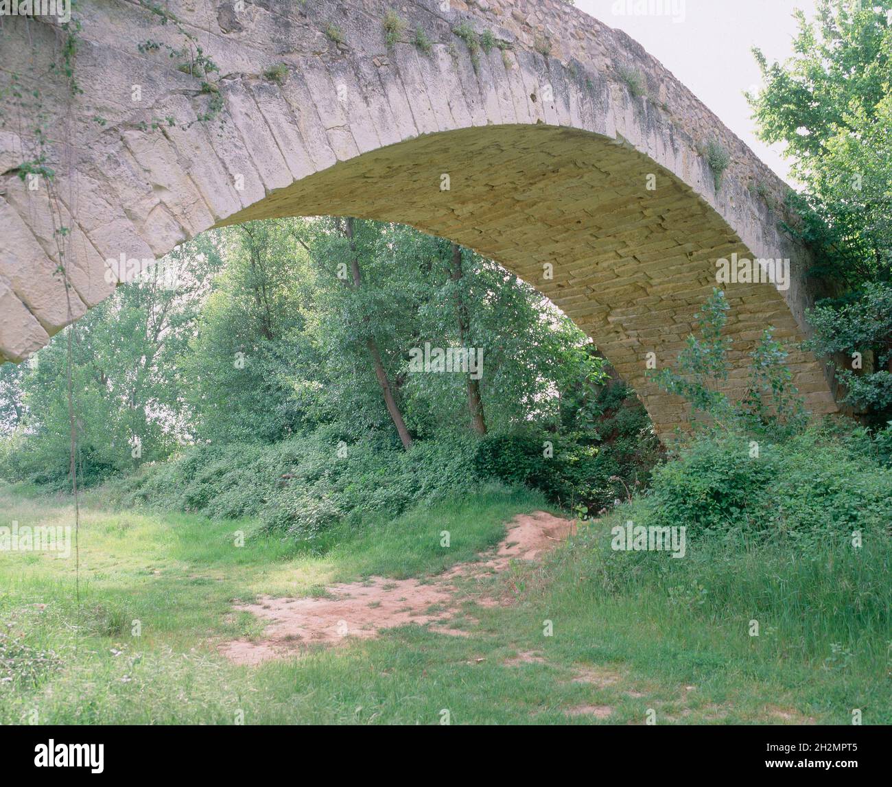 PUENTE ROMANO DE TALAMANCA DEL JARAMA - ARCO. Ubicazione: ESTERNO. TALAMANCA DEL JARAMA. MADRID. SPAGNA. Foto Stock