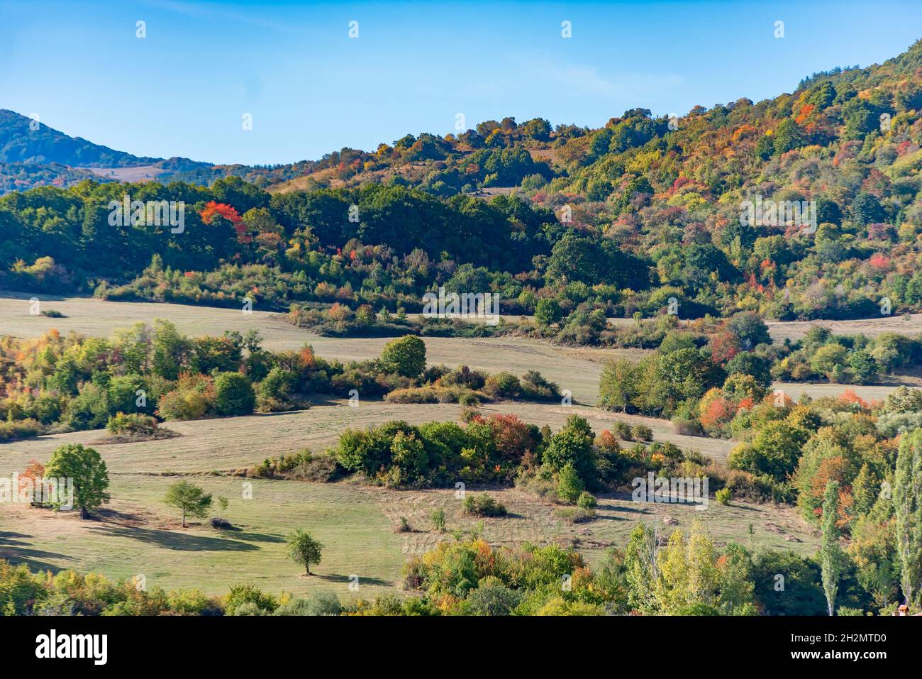Colorato paesaggio di montagna autunno Foto Stock