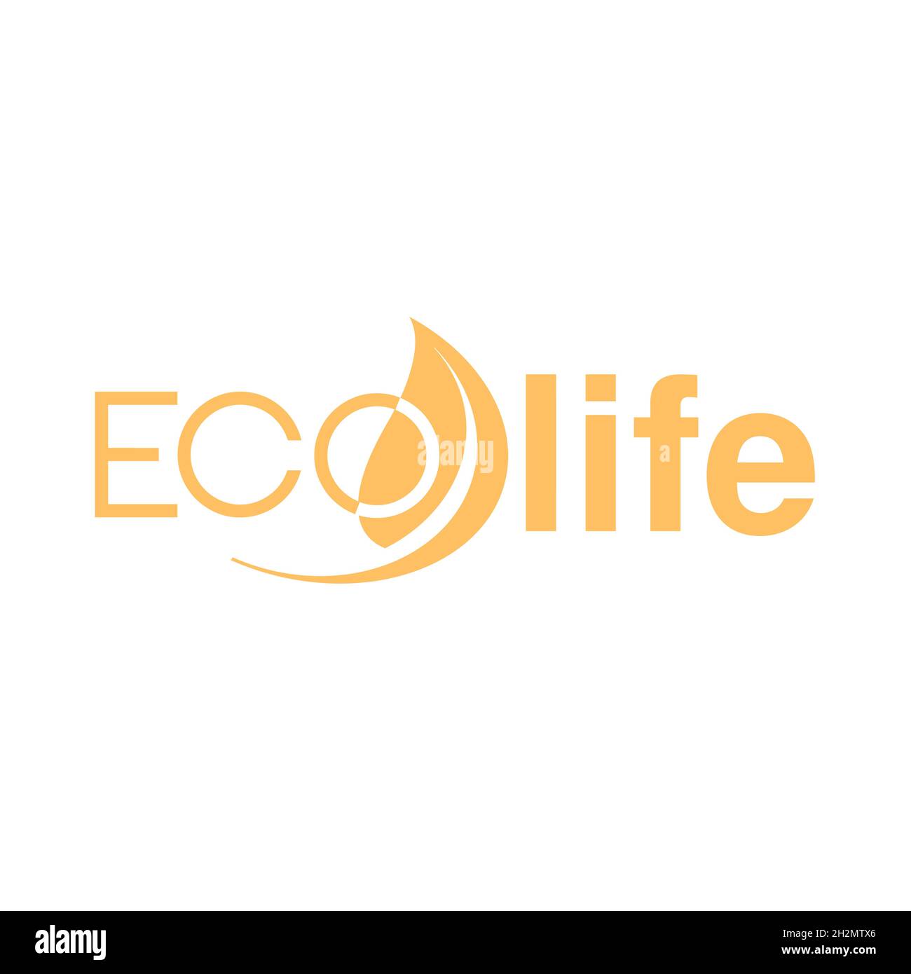 Design vettoriale logo Eco LIFE. Illustrazione Vettoriale