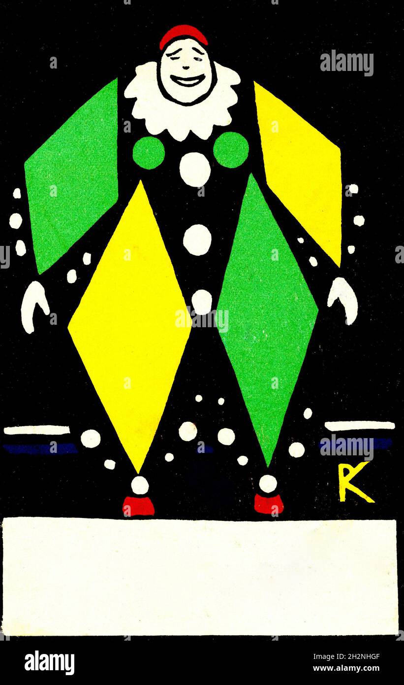 Rudolf Kalvach - Clown - 1907 Foto Stock