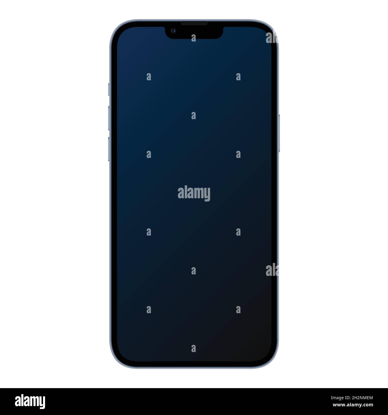 Nuovo modello iphone 13 pro max sierra blu, flat design cellulare vettore illustrazione stock Illustrazione Vettoriale