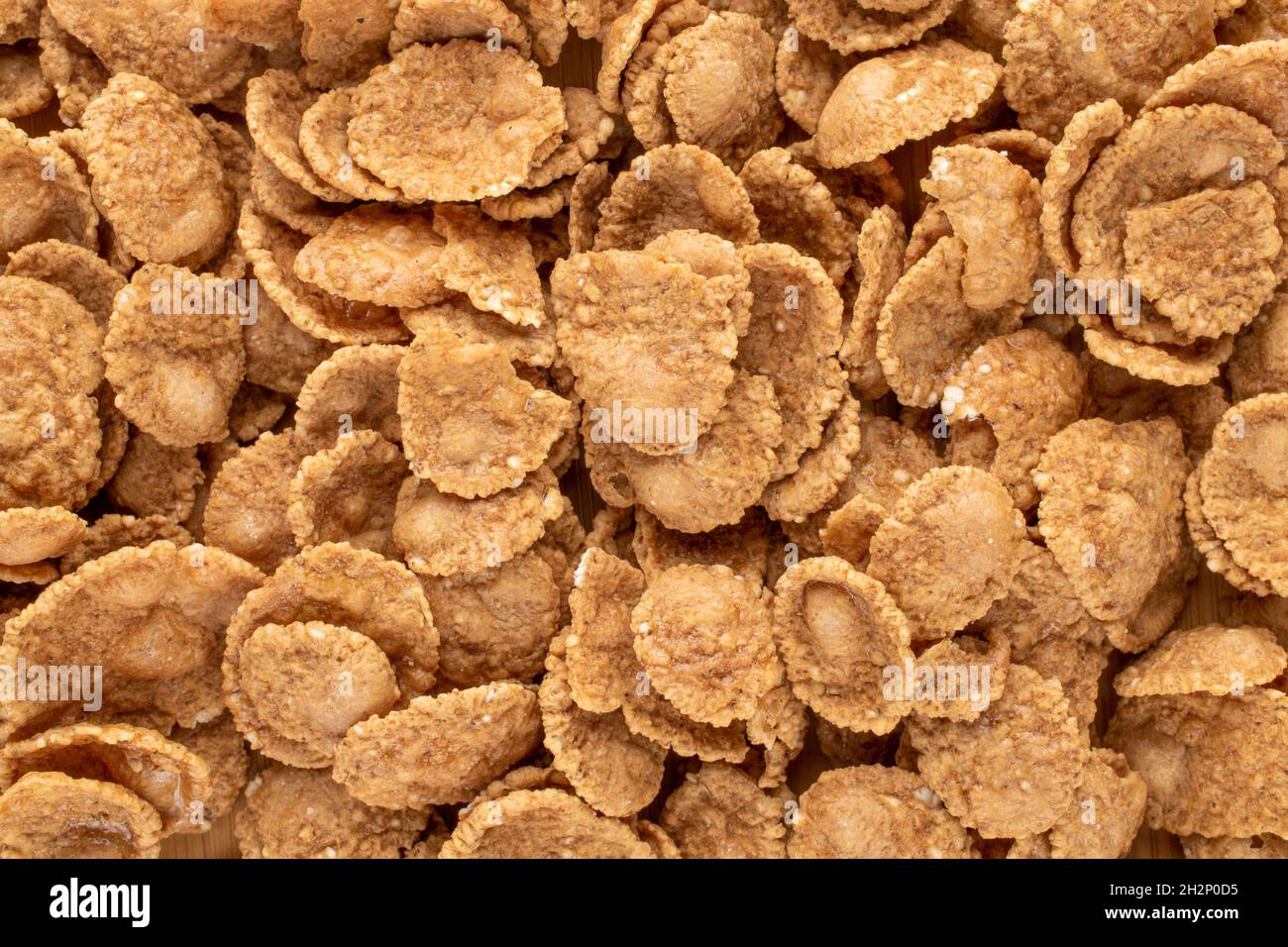 Deliziosi fiocchi multigrain, primo piano, vista dall'alto. Foto Stock