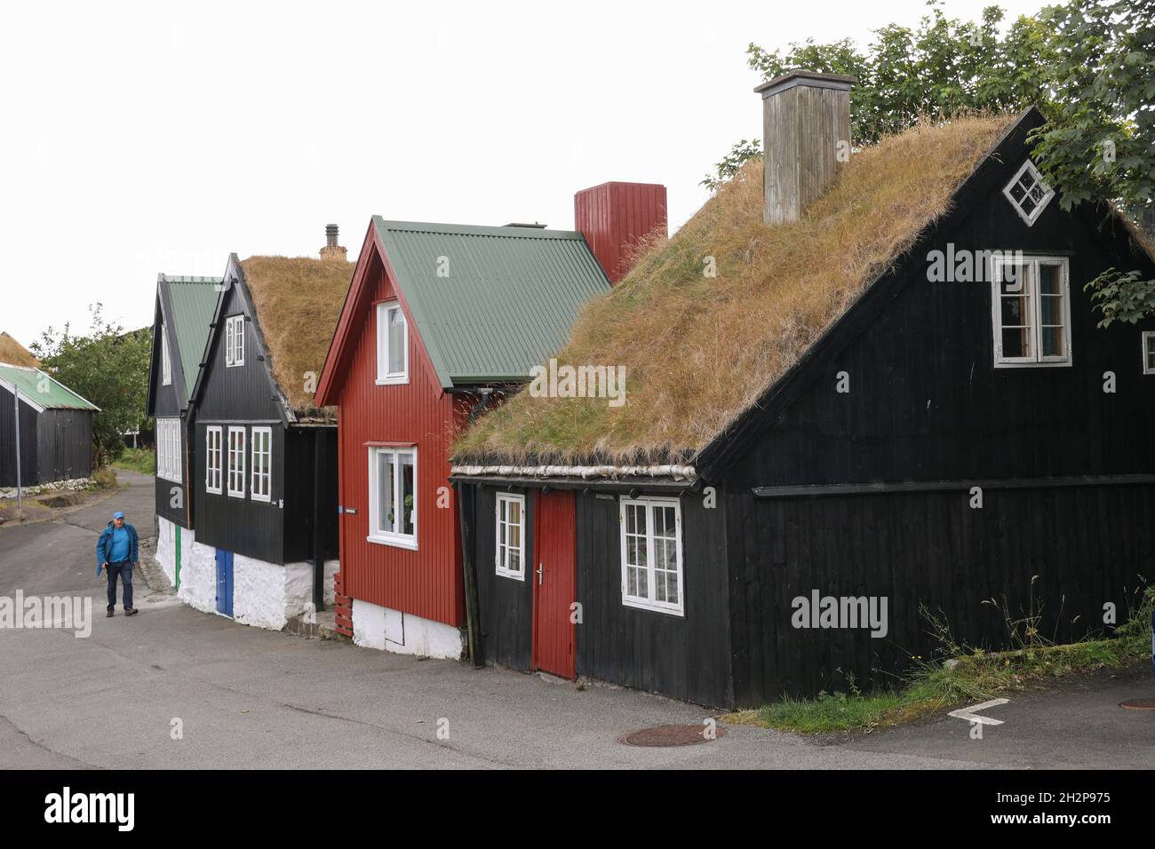 Tinganes, parte storica di Torshavn, Streymoy, Isole Faroe, Scandinavia, Europa. Viaggi - - - Tinganes - Torshavn - Streymoy - Isole Faroe - Foto Stock