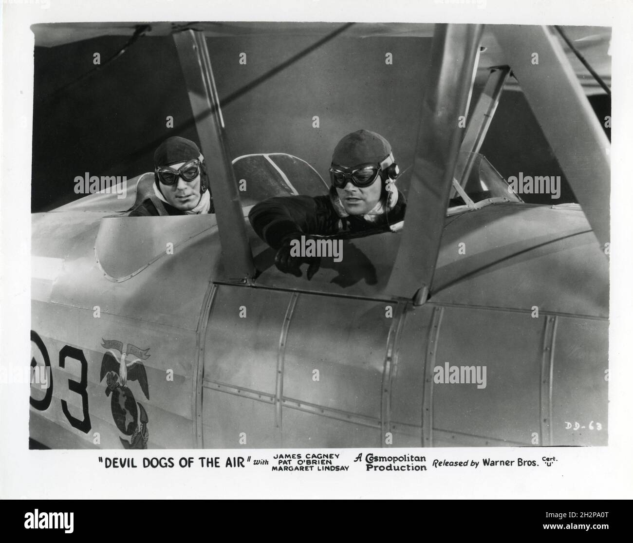 PAT o'BRIEN e JAMES CAGNEY in DIAVOLO CANI DELL'ARIA 1935 regista LLOYD BACON basato sulla storia di John Monk Saunders Costume design Orry-Kelly Una produzione Cosmopolitan / Warner Bros. Foto Stock