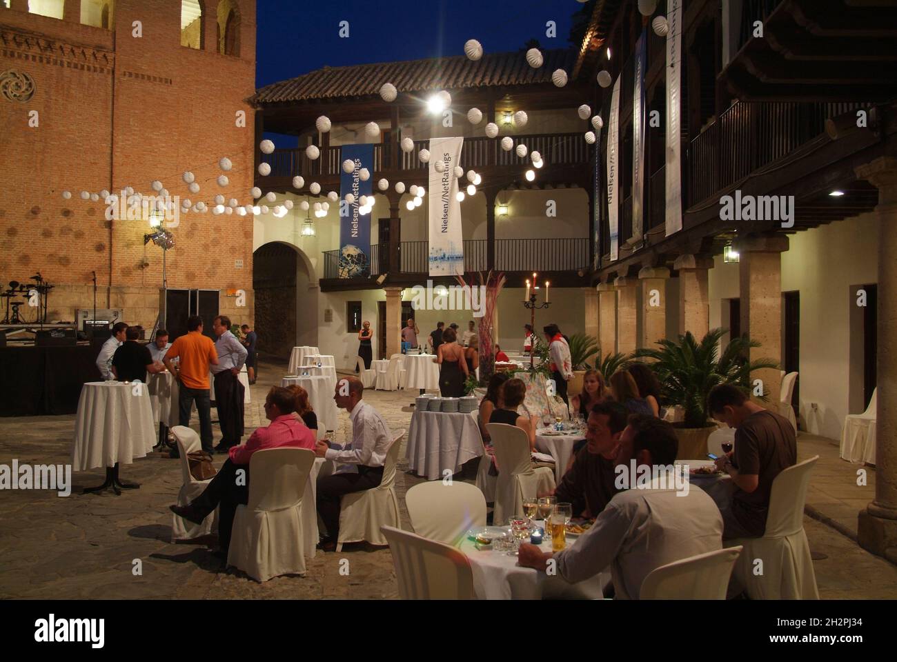 Europa, Spagna, Baleari, Maiorca, Palma di Maiorca, Cocress-Palace im Pueblo Espagnol, Abendveranstaltung Foto Stock