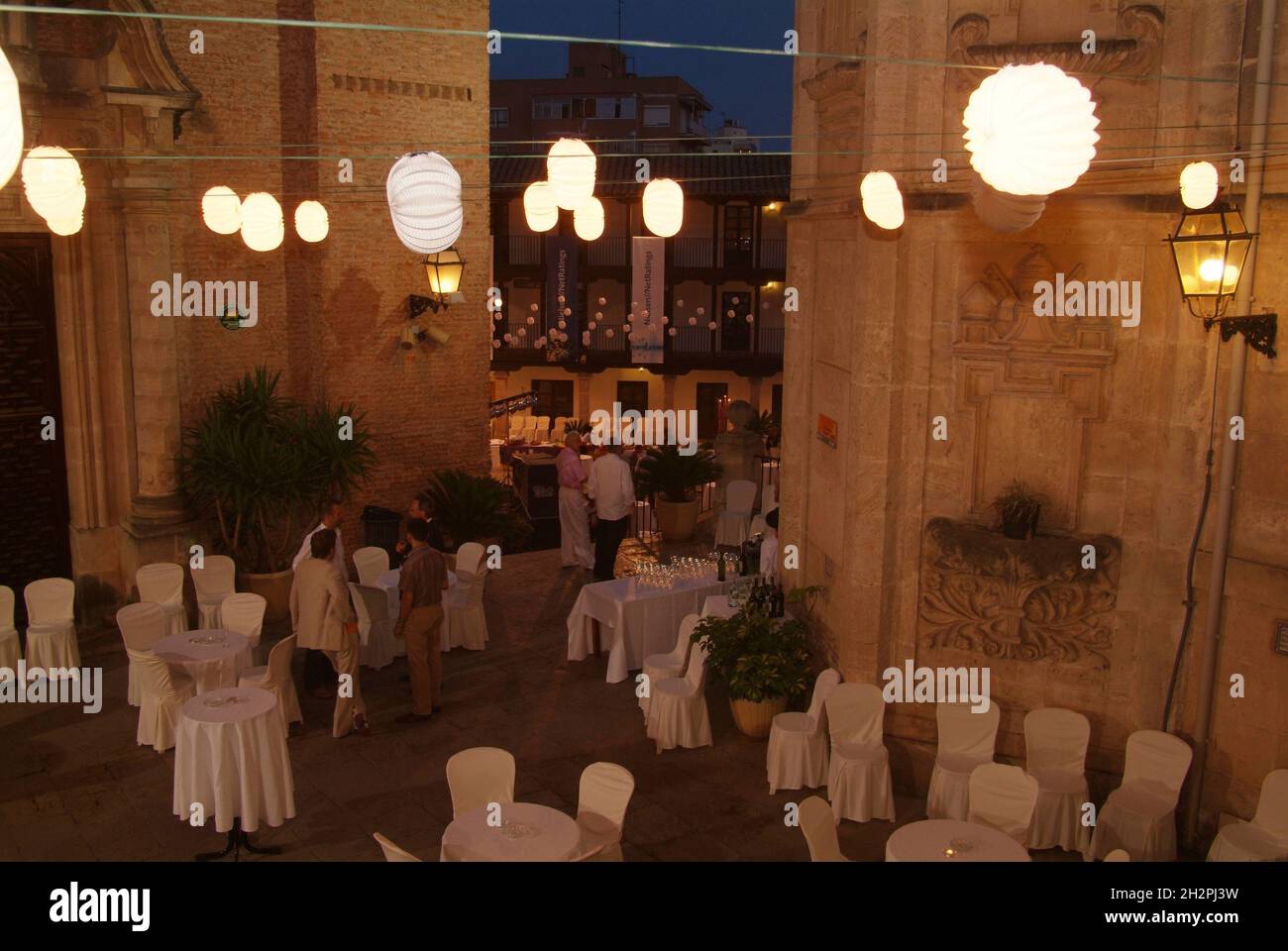 Europa, Spagna, Baleari, Maiorca, Palma di Maiorca, Cocress-Palace im Pueblo Espagnol, Abendveranstaltung Foto Stock